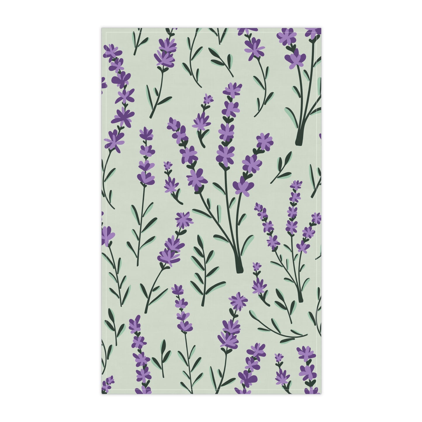 Lavender Sage Printed Tea Towels - 100% Cotton Twill, 18" x 30"