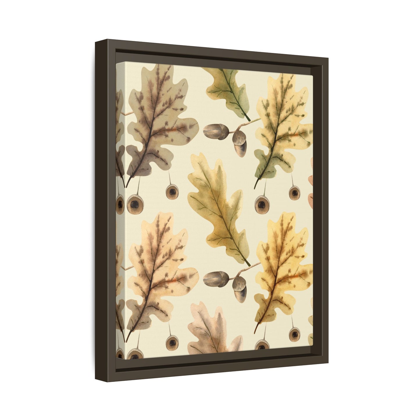 Oak Leaves Framed Matte Canvas Art - Multiple Frame Colors & Size Options