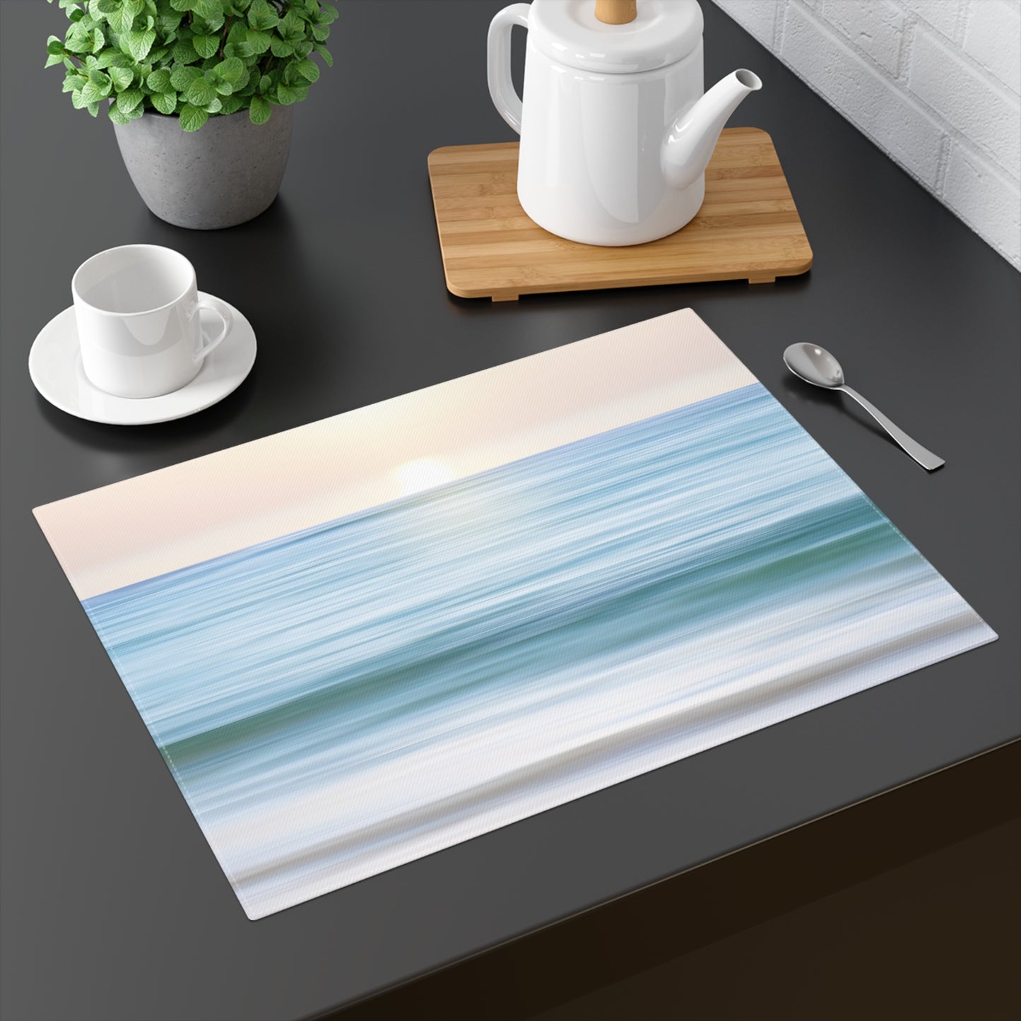 Coastal Cottage Sunset Placemat – 18" × 14" Cotton Twill - 1 count