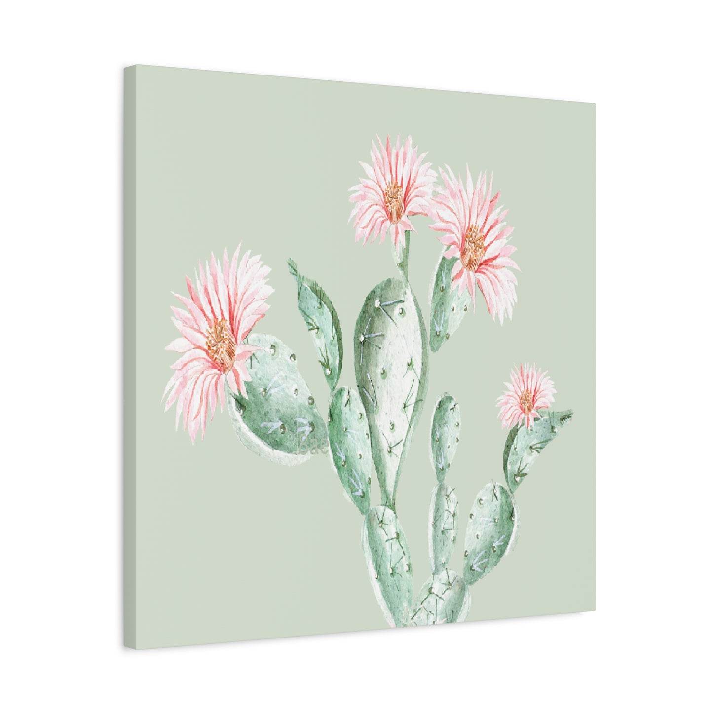 Cactus Flower Canvas Art Wall Print - Multiple Sizing Options - Cactus Floral Art Canvas, Western Home Decor, Nature Lovers Gift, Cactus Artwork