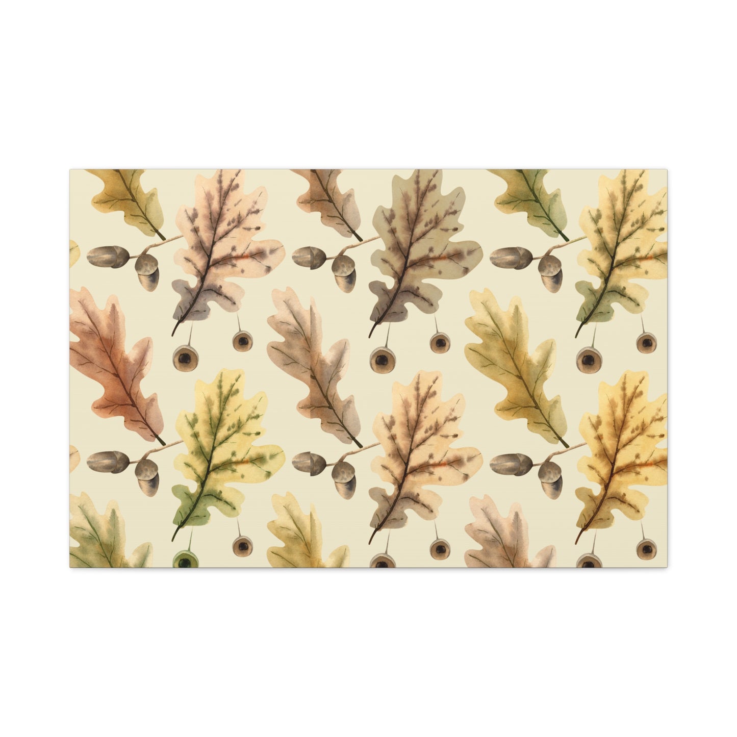 Oak Leaves Canvas Art Print - Multiple Sizing Options - Autumn Leaf Canvas Wall Art, Thanksgiving / Fall Wall Decor, Nature-Inspired Home Decor, Gift for Nature Lovers