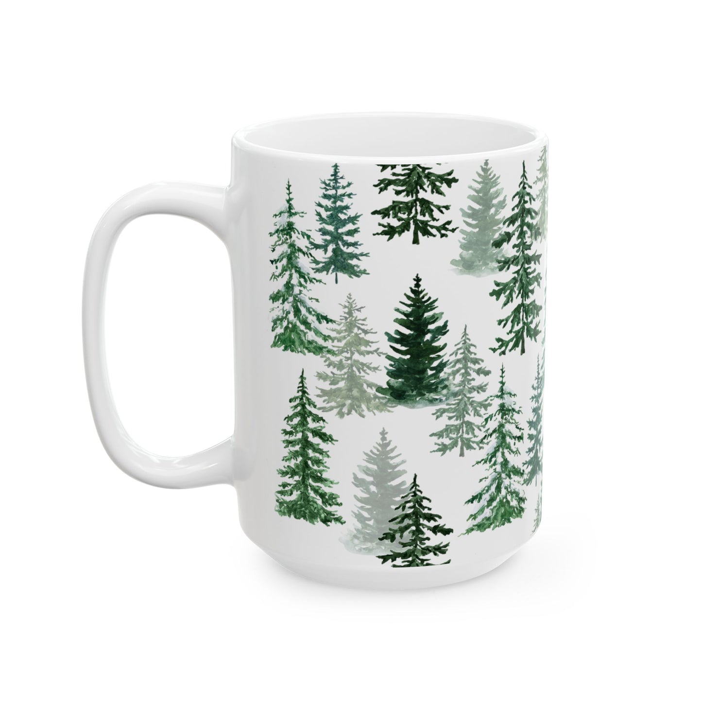 Fraser Fir Mug - 11 oz. & 15 oz. options, Christmas Mugs, Winter Coffee Mug, Christmas Coffee Cup Gift