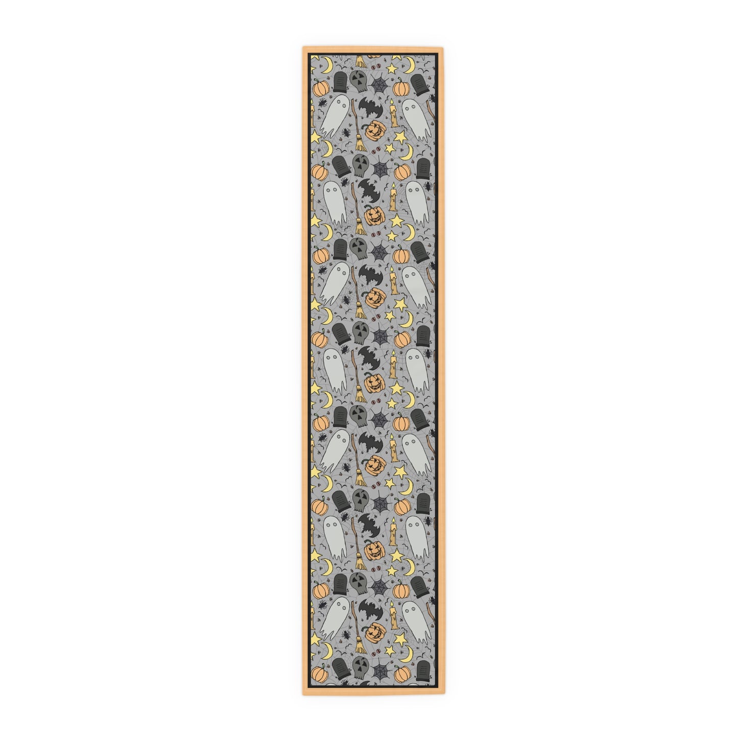 Halloween Fun Table Runner - 16" x 72" or 16" x 90" Size Options - Halloween Table Runner, Halloween Design Table Setting, Halloween Party Decor - Cotton Twill or Polyester choices
