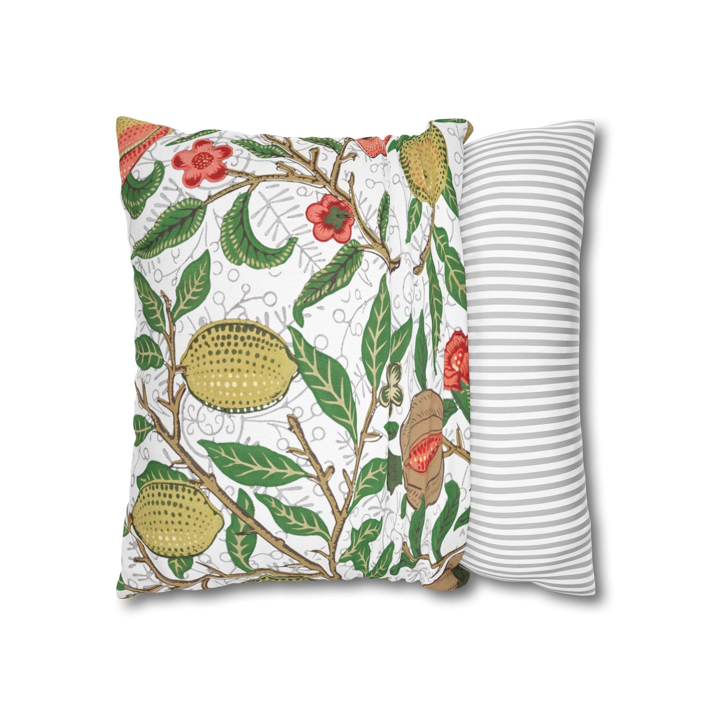 Lemon Verbena Printed Square Pillow Cover (No Insert) - Multiple Sizes (14"x14", 16"x16", 18"x18", 20"x20"), Includes zipper closure