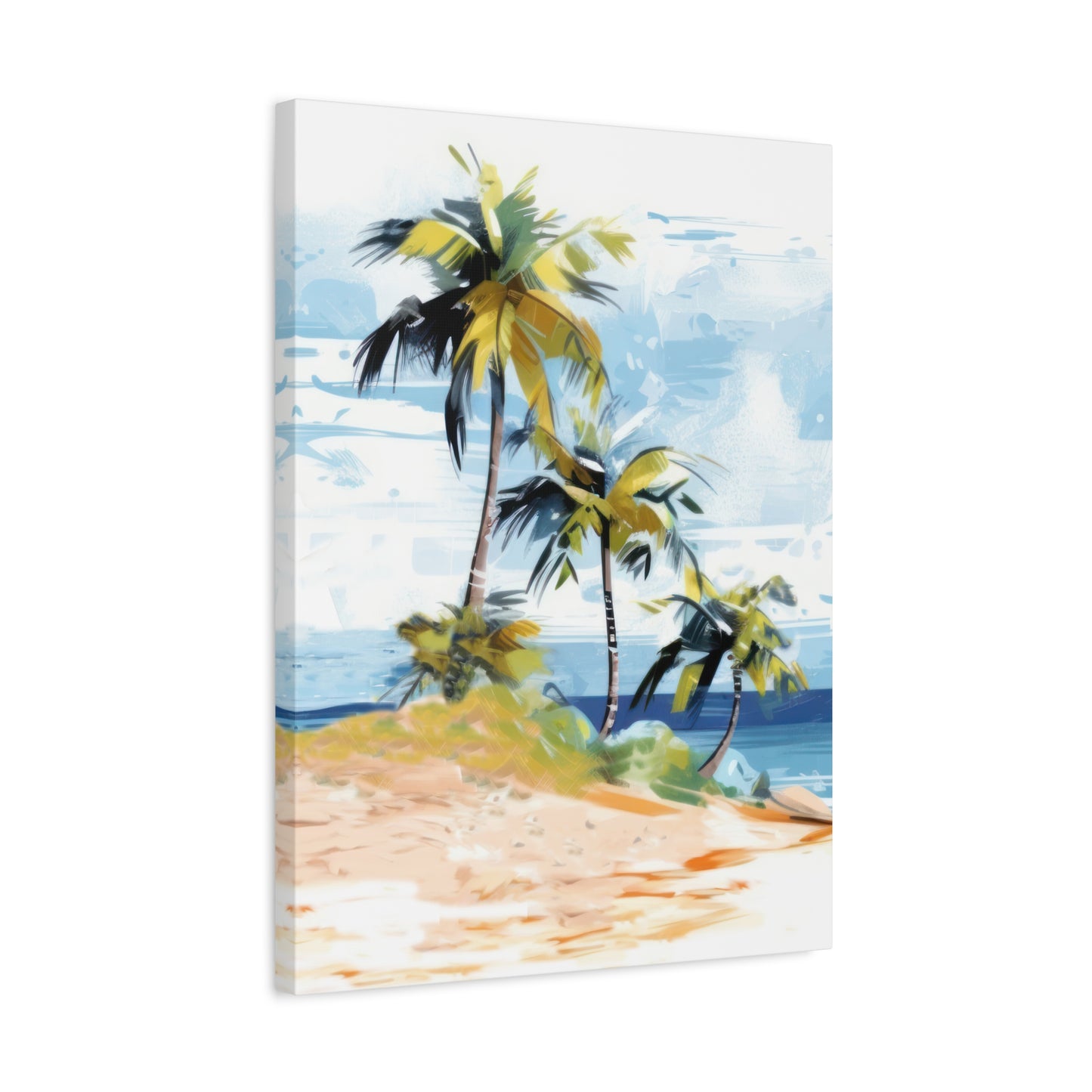 Tropical Retreat Canvas Wall Art Print - Multiple Sizing Options - Tropical Canvas Print, Coastal Wall Art, Beach Decor, Palm Tree Artwork