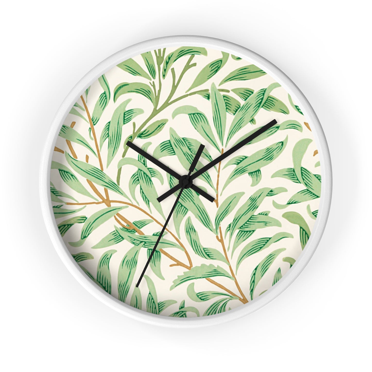 Willow Boughs Wall Clock - Select from Black, White or Natural Wood Frame