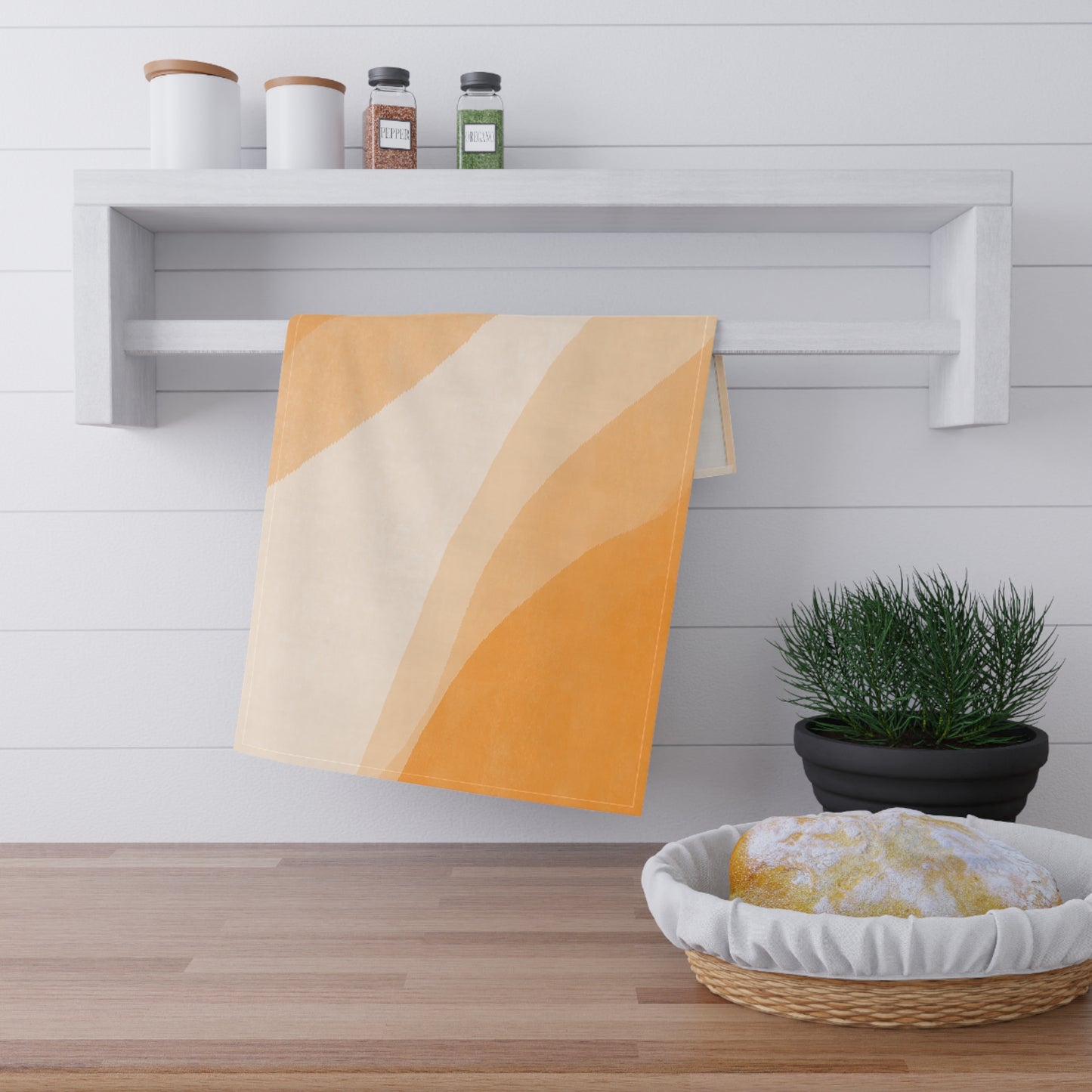 Orange Creamsicle Printed Tea Towels - 100% Cotton Twill, 18" x 30"