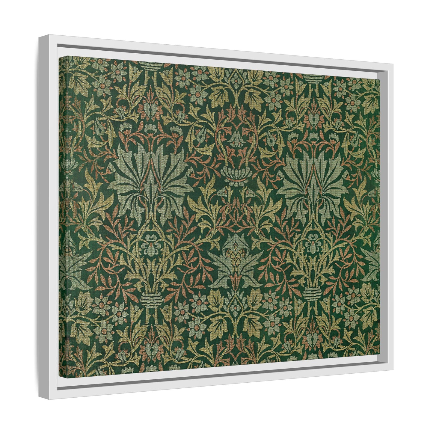 Flower Garden Framed Matte Canvas Art - Multiple Frame Colors & Size Options
