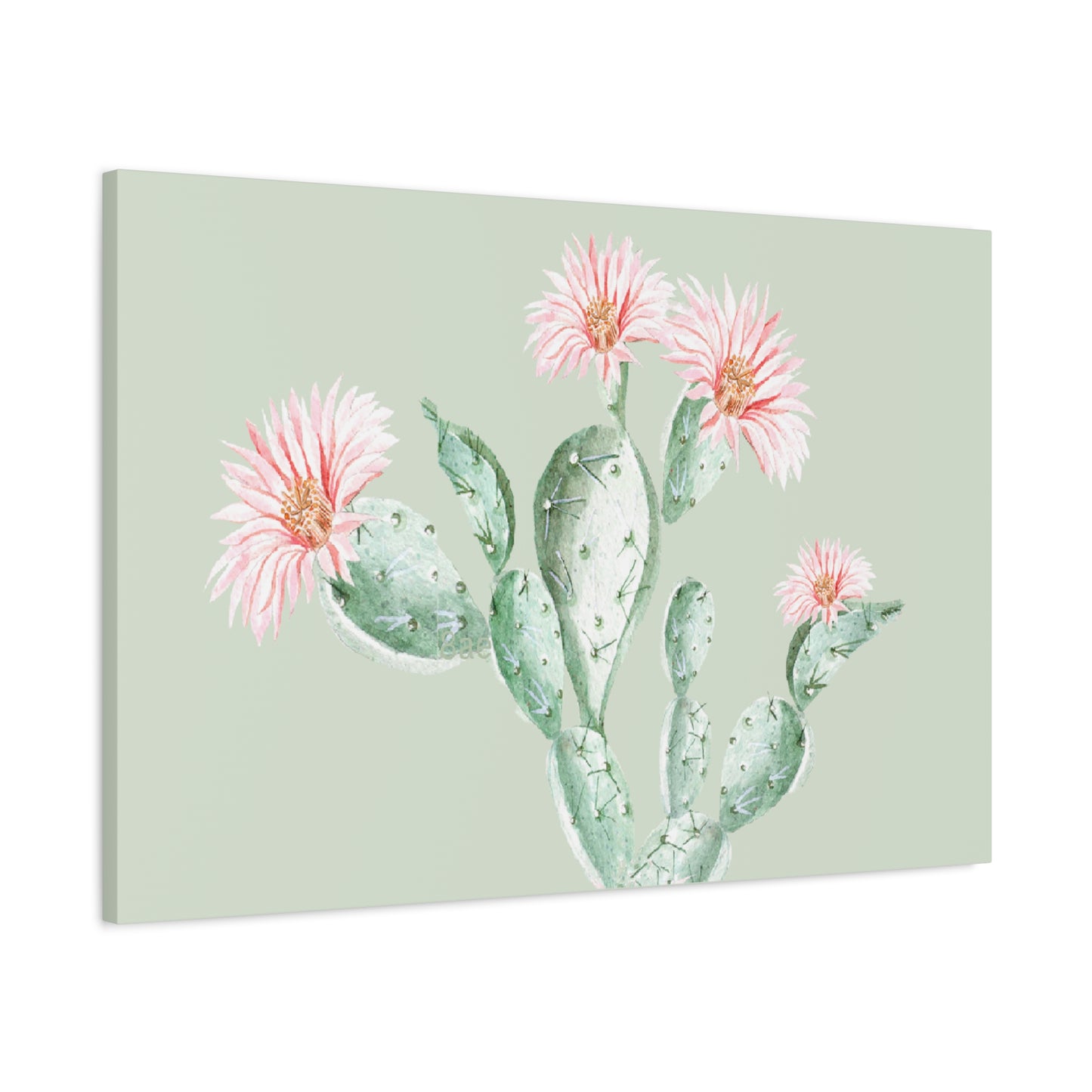 Cactus Flower Canvas Art Wall Print - Multiple Sizing Options - Cactus Floral Art Canvas, Western Home Decor, Nature Lovers Gift, Cactus Artwork