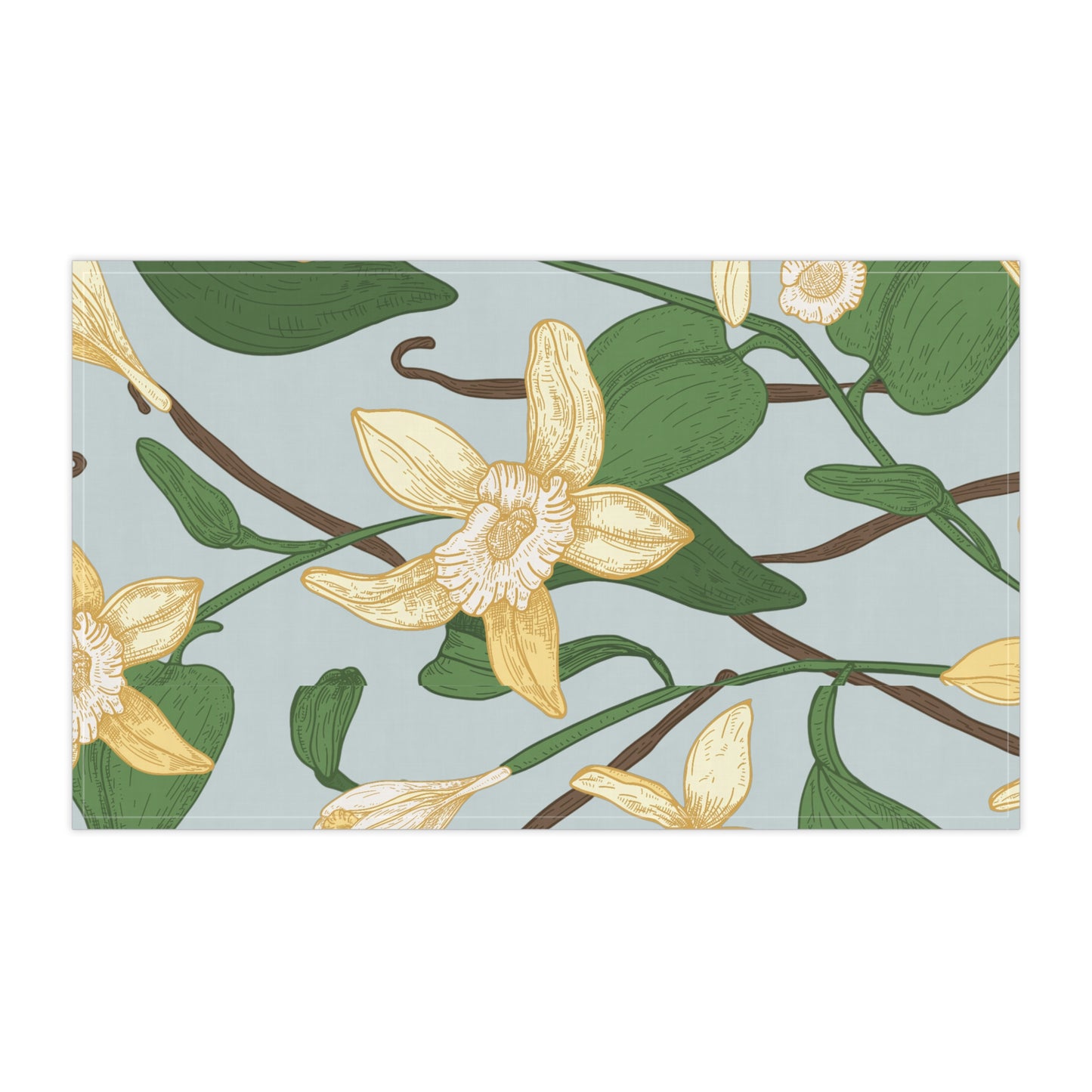 Vanilla Bean Printed Tea Towels - 100% Cotton Twill, 18" x 30"