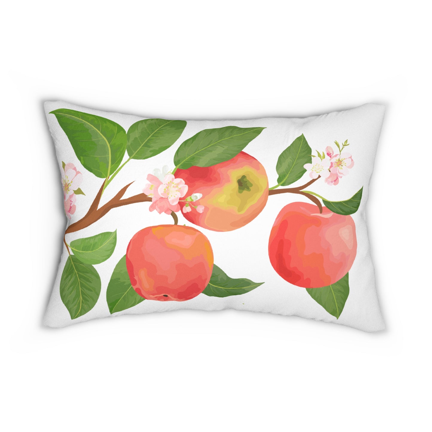 Apple Harvest Printed Lumbar Pillow with Insert (20" x 14") - Includes insert and zipper closure