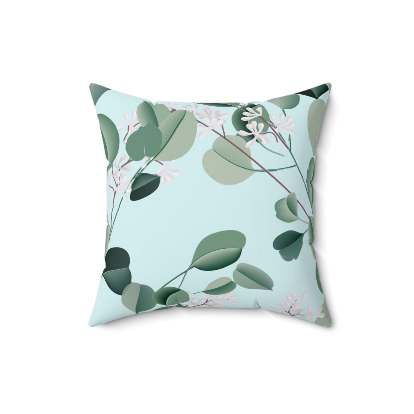 Spa Day Printed Square Pillow Cover with Insert - Multiple Sizes (14"x14", 16"x16", 18"x18", 20"x20"), Includes insert and zipper closure