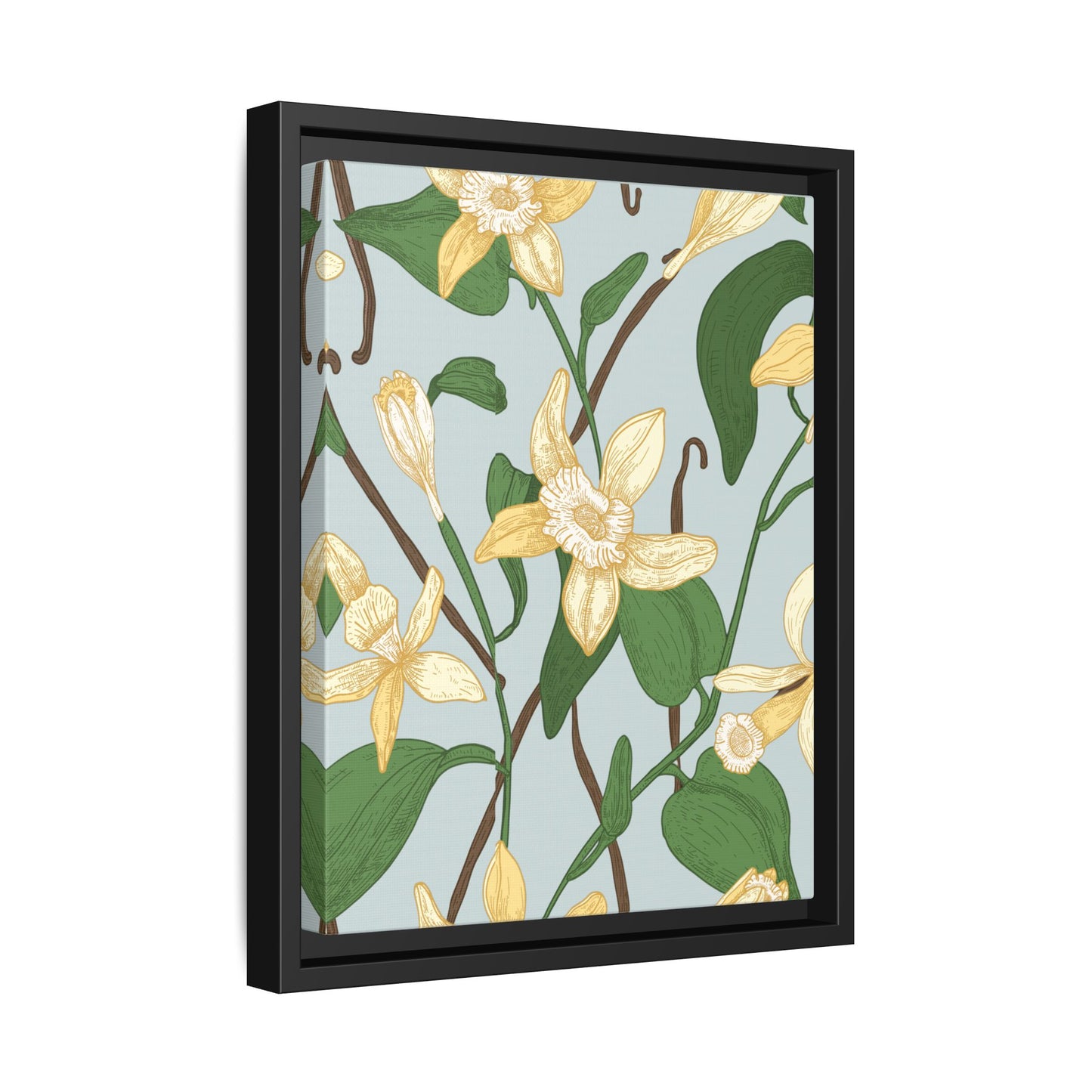 Vanilla Bean Framed Matte Canvas Art - Multiple Frame Colors & Size Options