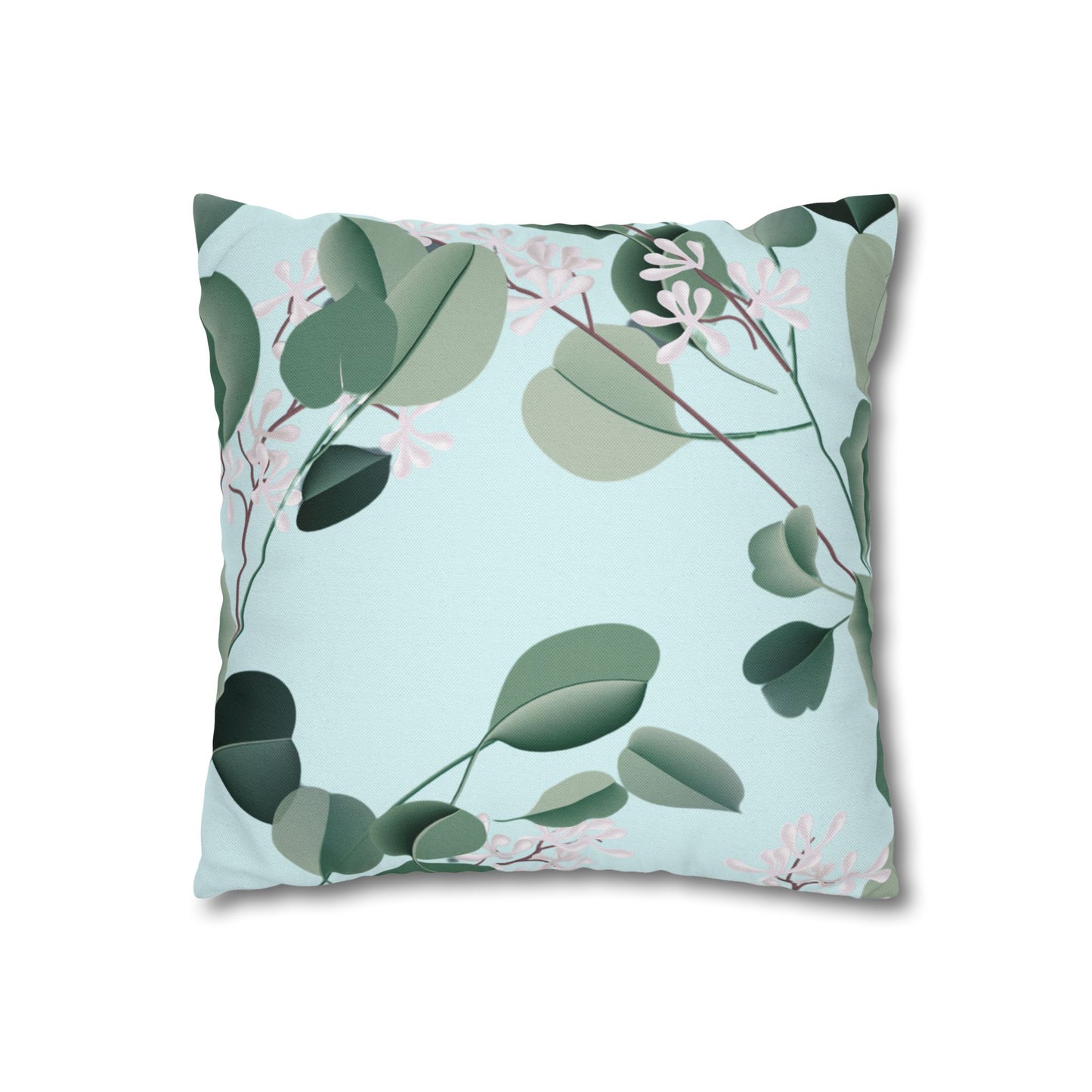 Spa Day Printed Square Pillow Cover (no insert) - Multiple Sizes (14"x14", 16"x16", 18"x18", 20"x20"), Includes zipper closure