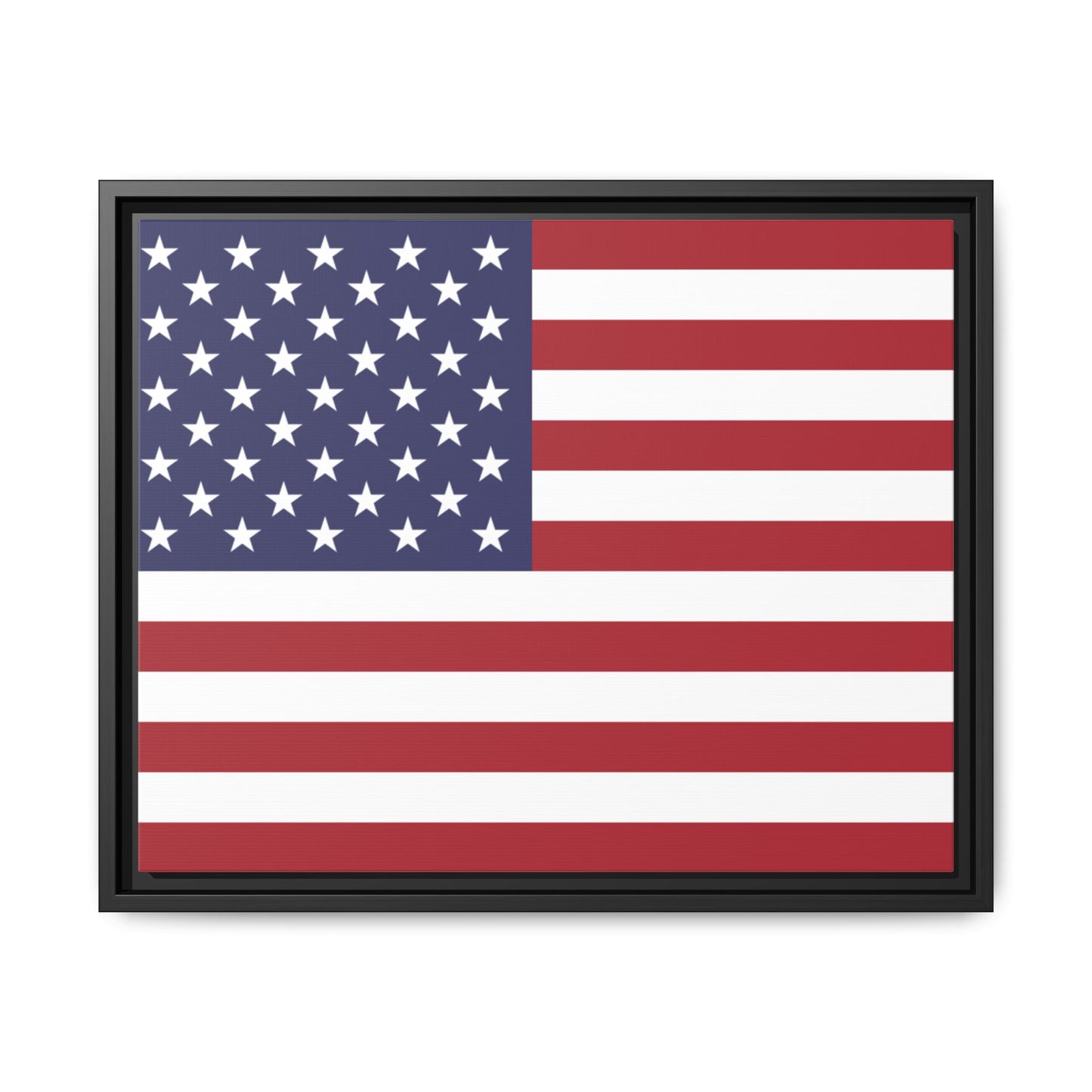 American Flag Framed Canvas Wall Art, Multiple Sizing Options with 1.25" depth - Patriotic Home Decor, USA Flag Artwork, Independence Day Decoration, Gift for Veterans