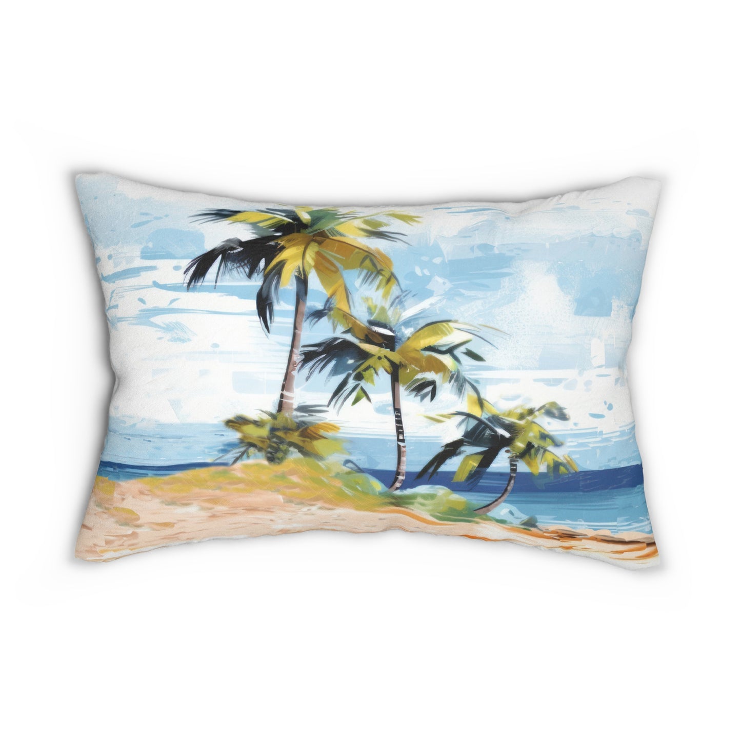 Tropical Retreat Printed Lumbar Pillow with Insert (20" x 14") - Includes insert and zipper closure