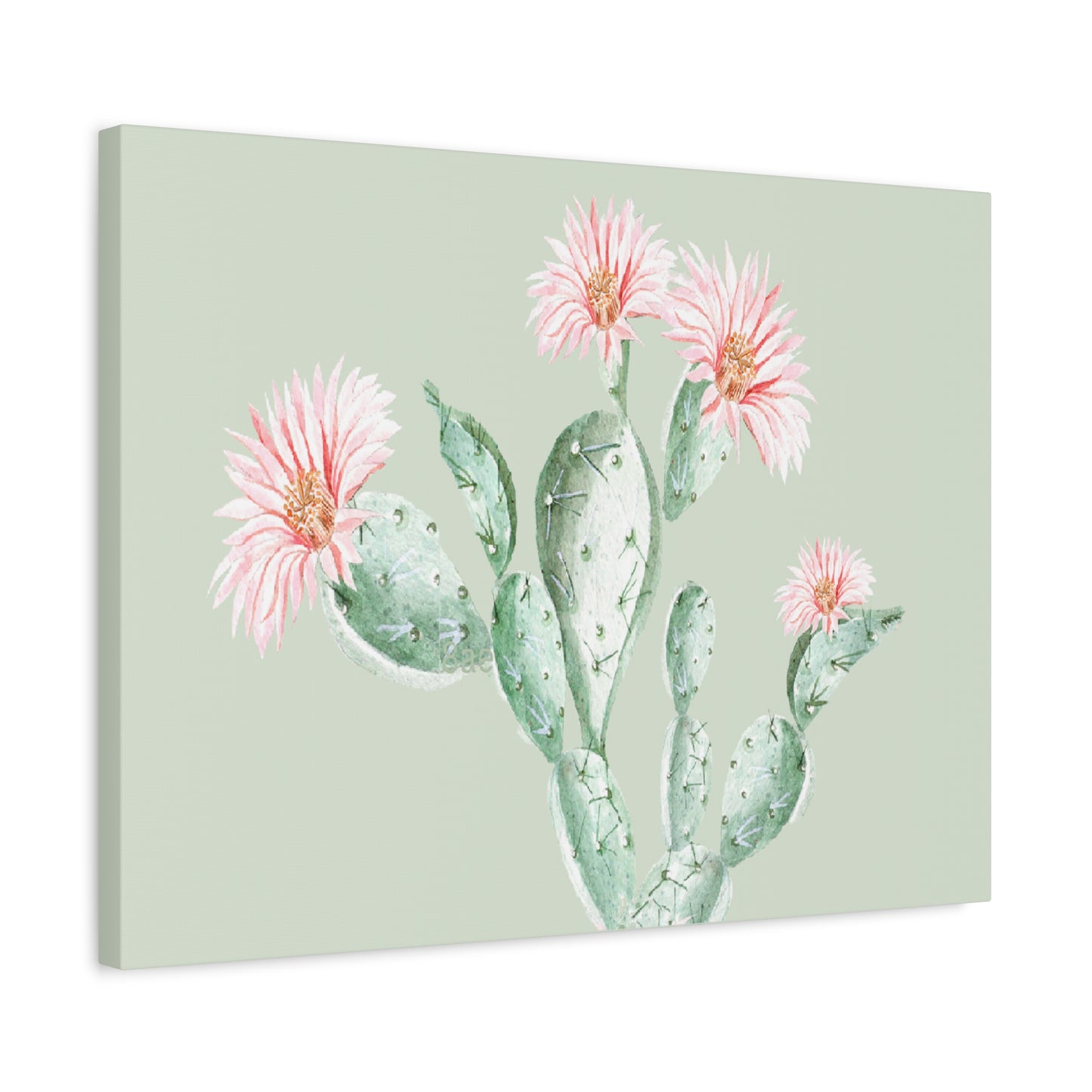 Cactus Flower Canvas Art Wall Print - Multiple Sizing Options - Cactus Floral Art Canvas, Western Home Decor, Nature Lovers Gift, Cactus Artwork