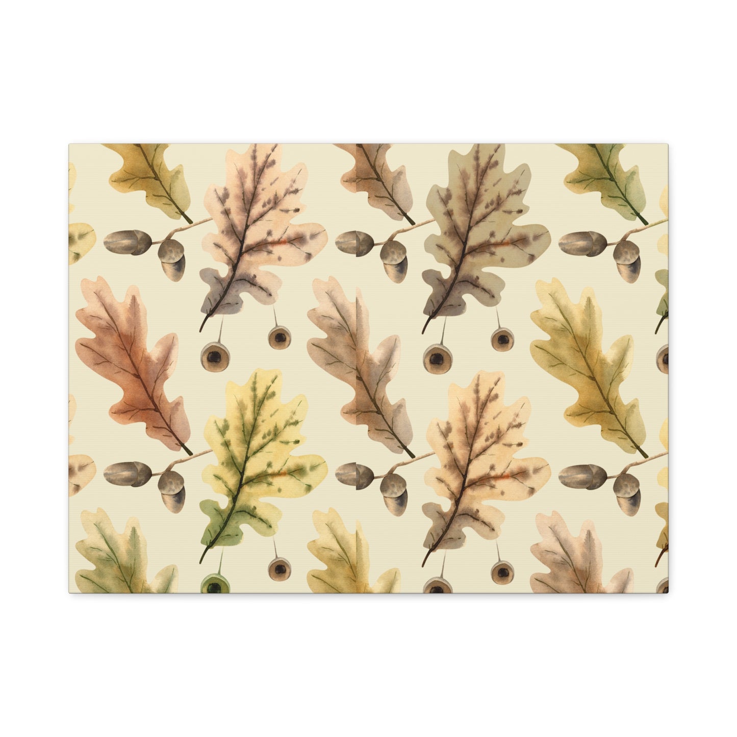 Oak Leaves Canvas Art Print - Multiple Sizing Options - Autumn Leaf Canvas Wall Art, Thanksgiving / Fall Wall Decor, Nature-Inspired Home Decor, Gift for Nature Lovers