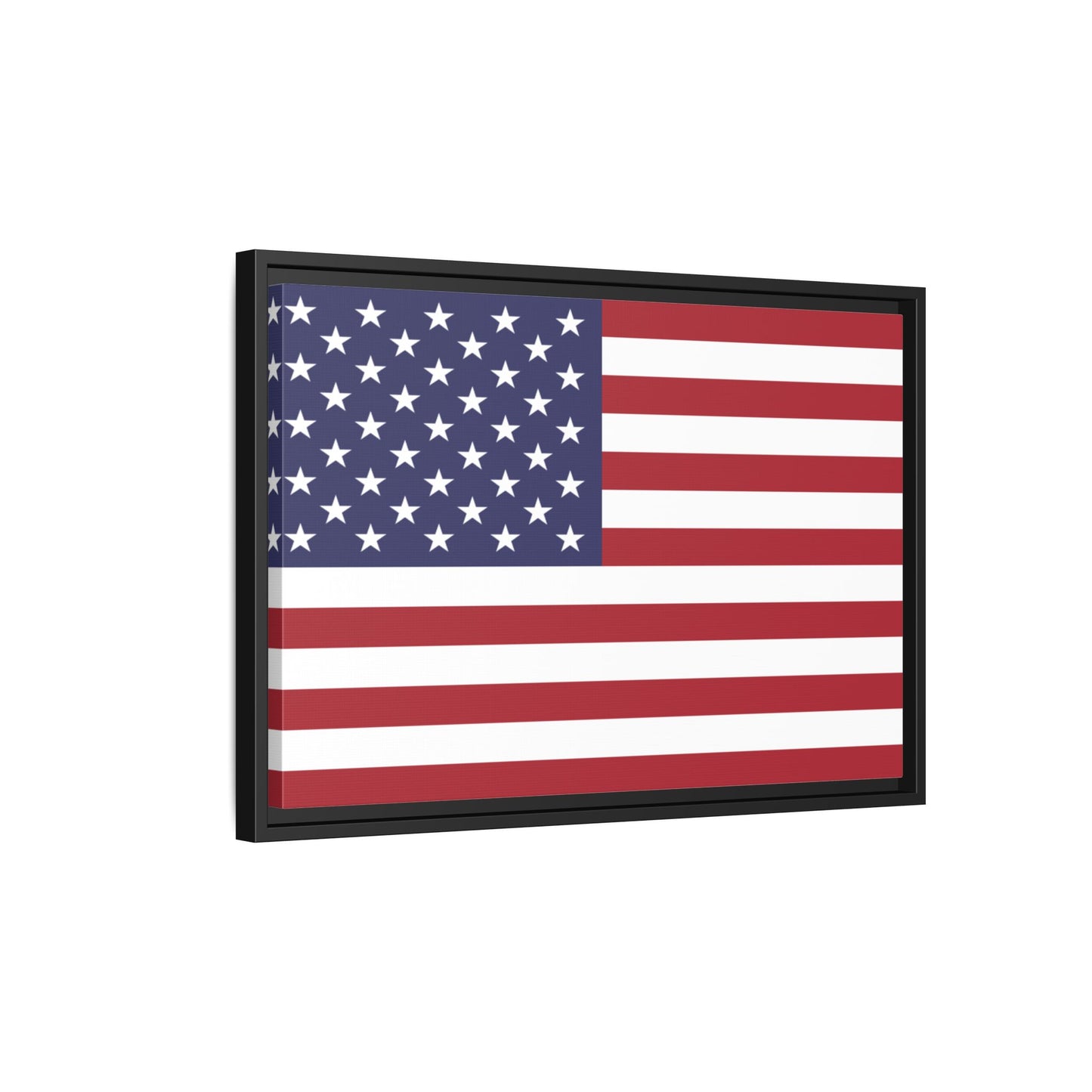 American Flag Framed Canvas Wall Art, Multiple Sizing Options with 1.25" depth - Patriotic Home Decor, USA Flag Artwork, Independence Day Decoration, Gift for Veterans
