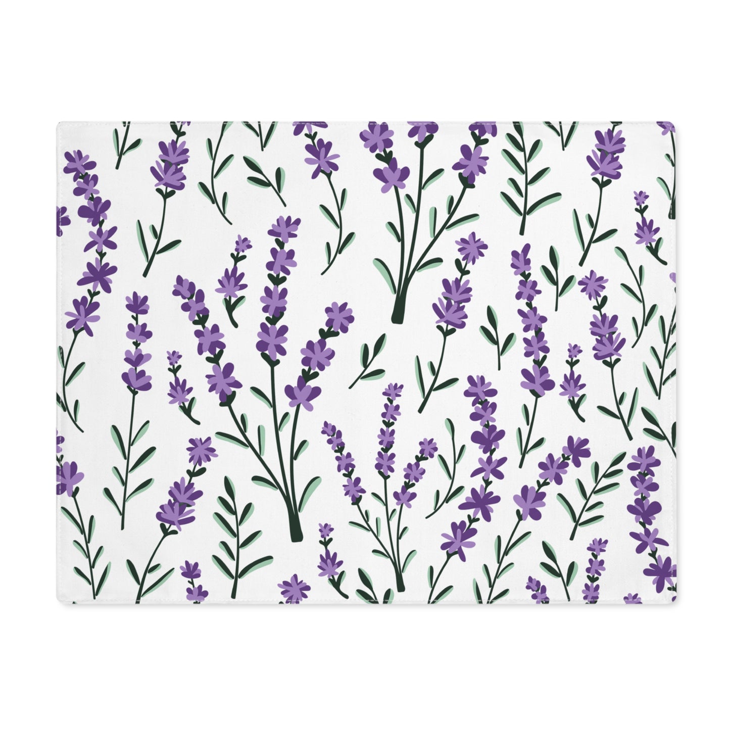 Lavender White Placemat - 18" × 14" Cotton Twill - 1 count