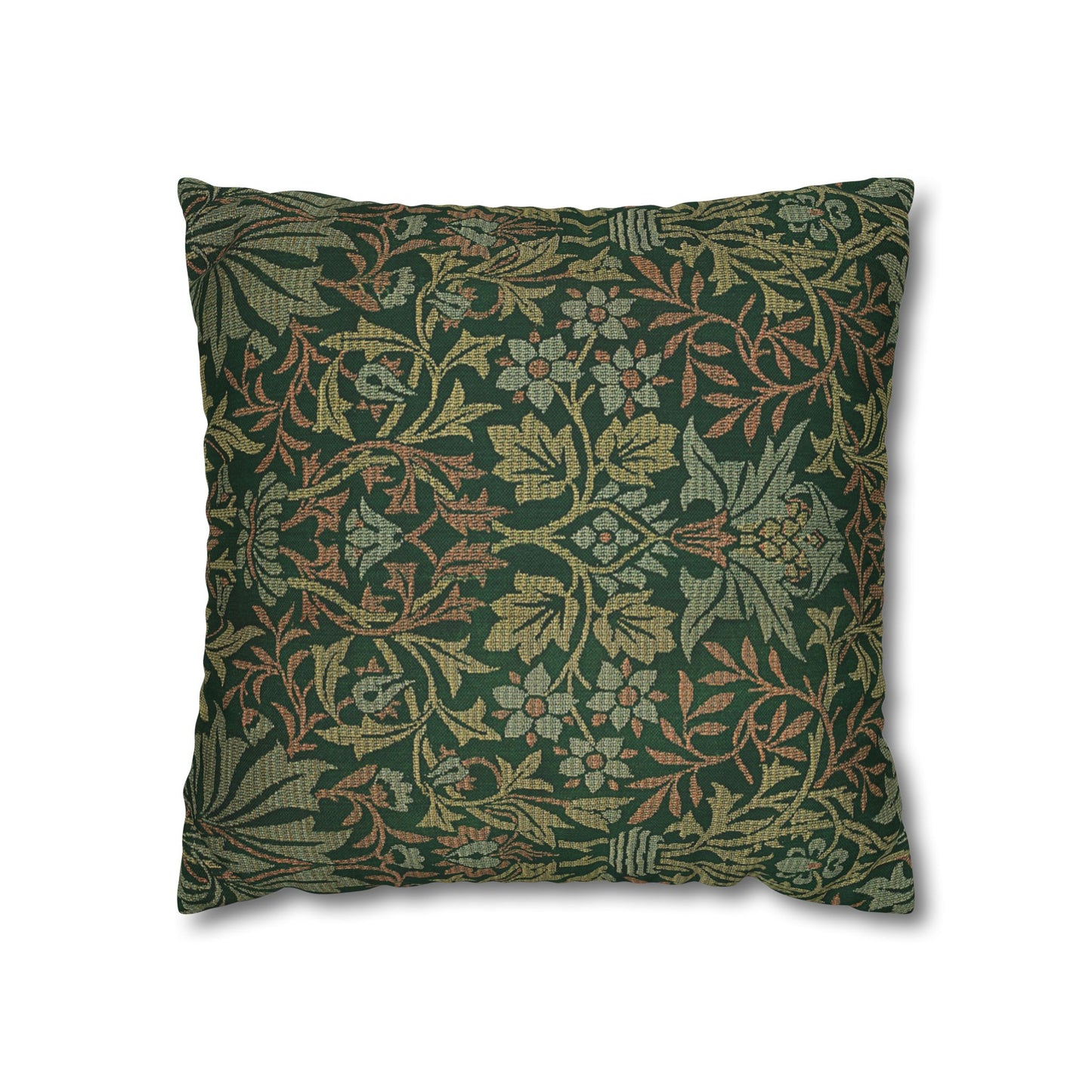 Flower Garden Printed Square Pillow Cover (no insert) - Multiple Sizes (14"x14", 16"x16", 18"x18", 20"x20"), Includes zipper closure