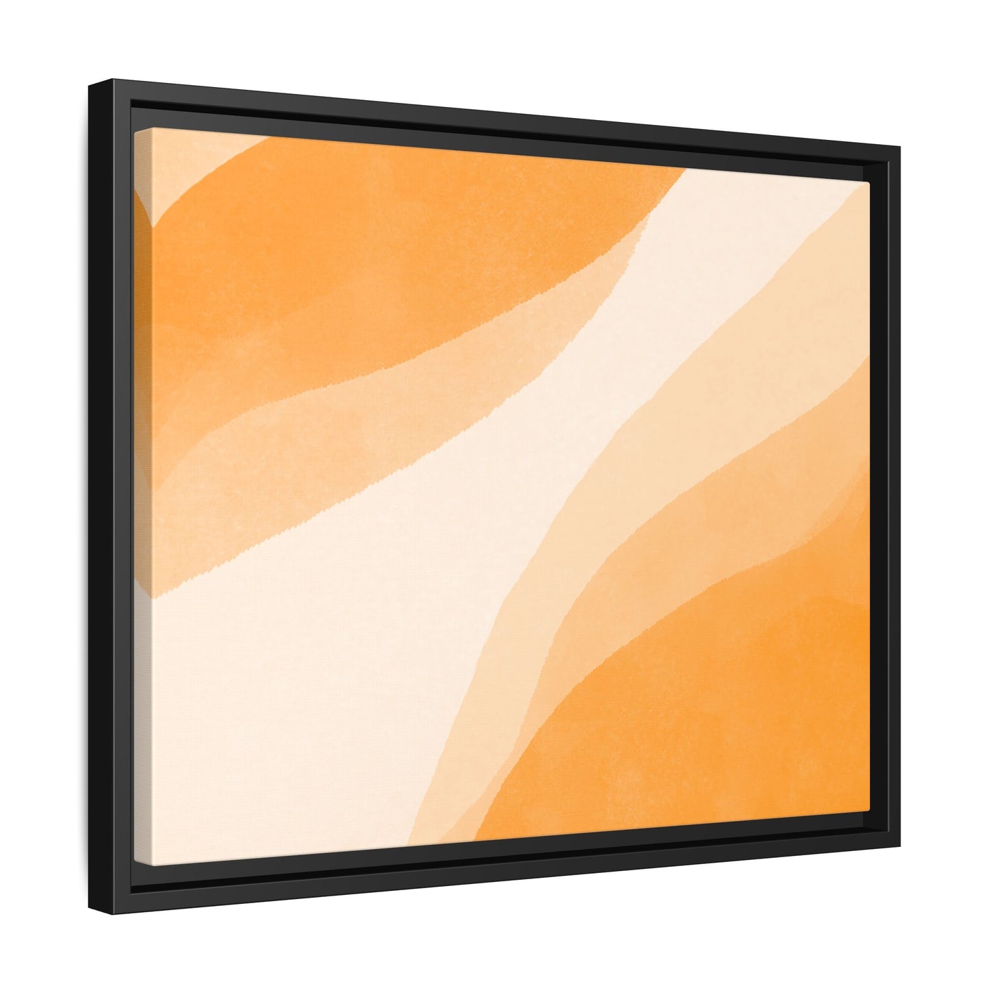Orange Creamsicle Framed Matte Canvas Art - Multiple Frame Colors & Size Options