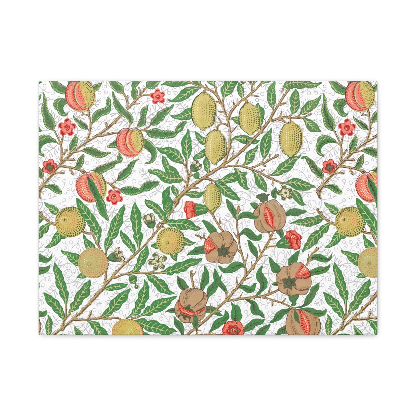 Lemon Verbena Canvas Art Print - Multiple Sizing Options - Stretched Canvas Wall Art, Botanical Wall Decor, Nature Art Print, Flower & Fruit Design, Fruit Illustration by Morris