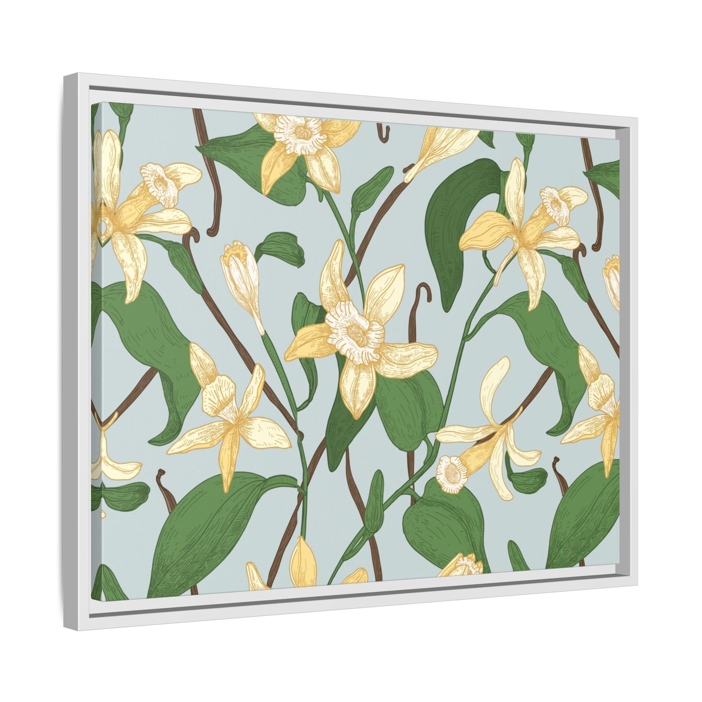 Vanilla Bean Framed Matte Canvas Art - Multiple Frame Colors & Size Options