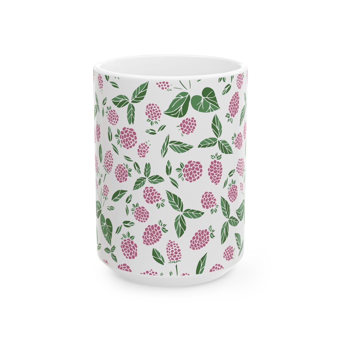 Pink Berry Ceramic Mug - 11 oz. & 15 oz. options