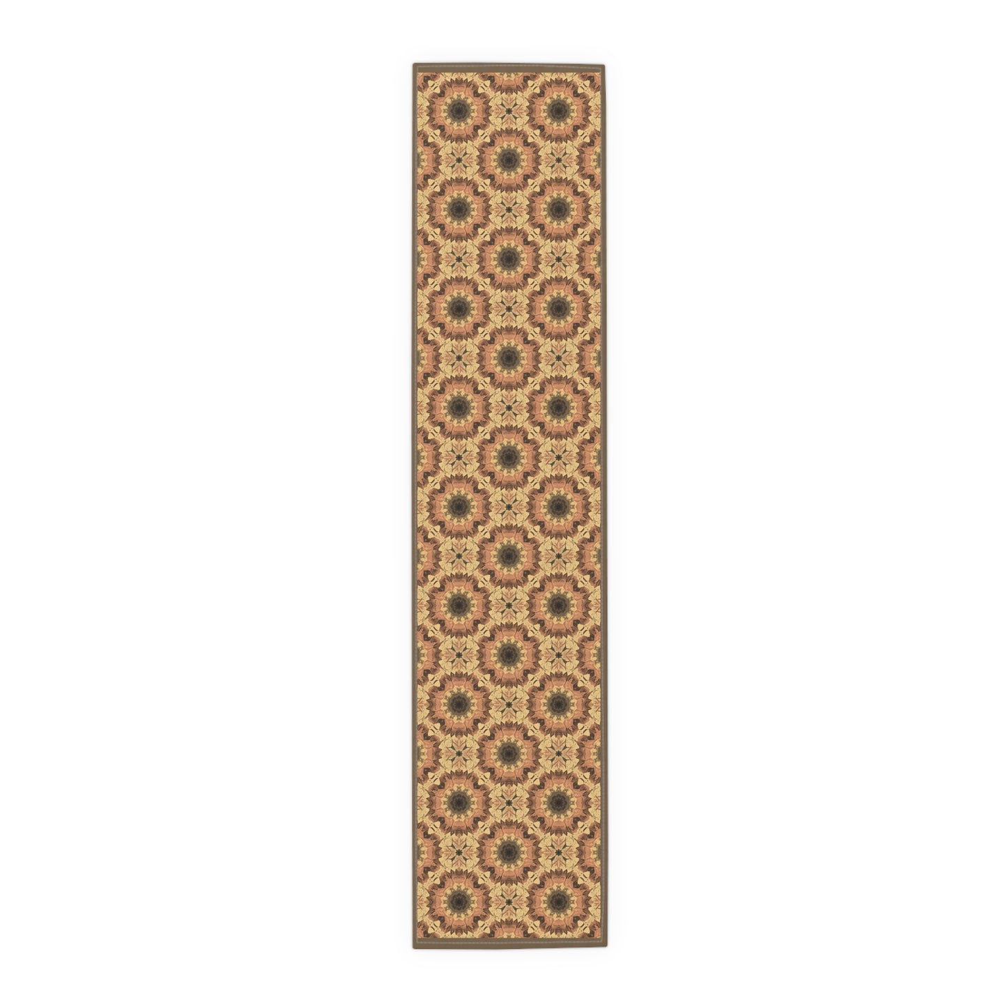 Groovy Fall Flowers Table Runner - 16" x 72" or 16" x 90" Sizes, Fall Table Home Decor, Retro Home Decor, Thanksgiving Table Runner, Fall Table Runner, Cotton Twill or Polyester material choices