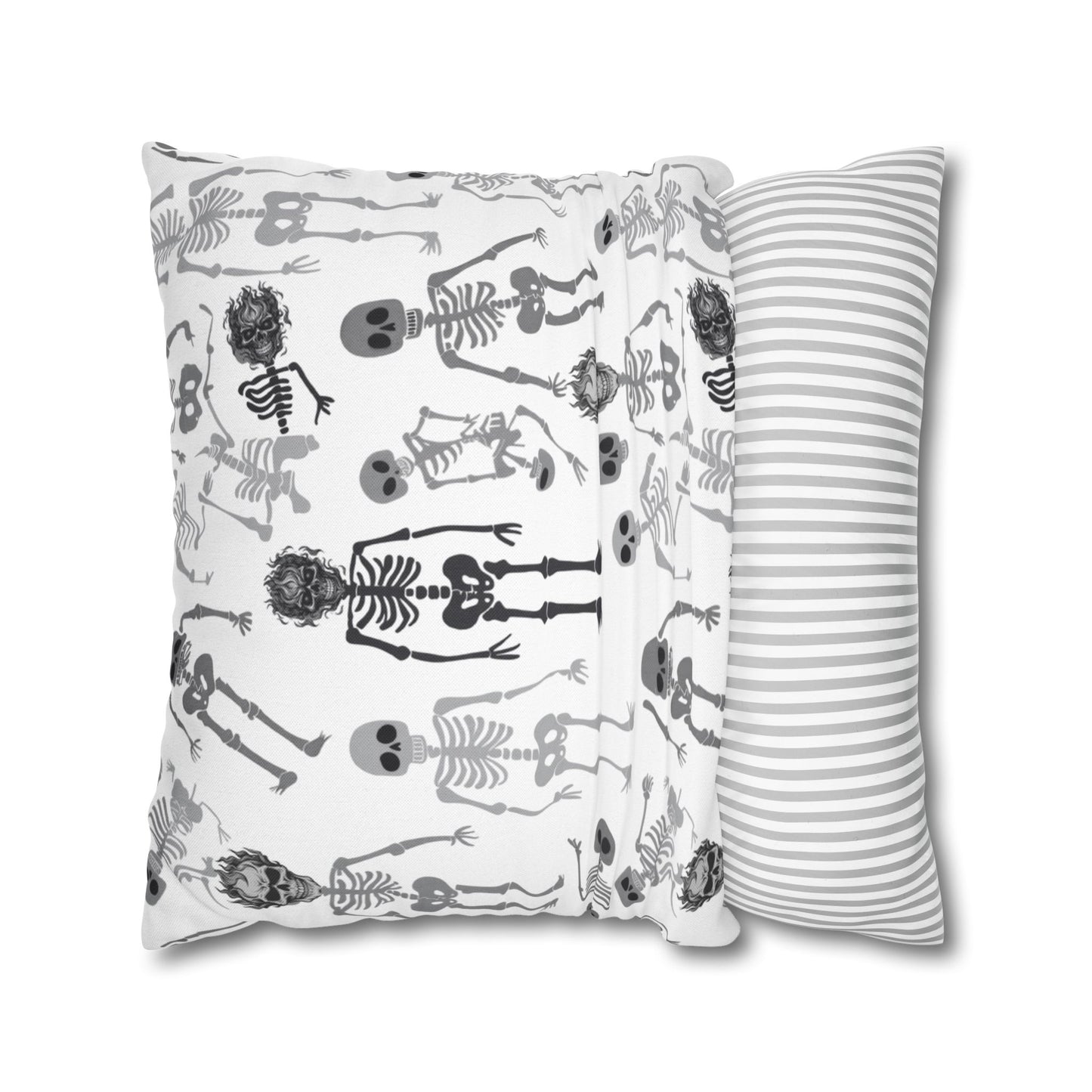 Skeletons Pillow Cover (no insert) - Multiple Sizes (14"x14", 16"x16", 18"x18", 20"x20") - Halloween Home Decor, Skeleton Throw Pillow, Halloween Throw Pillow Cover, Spooky Gift Idea, Unique Pillow Cover - Price for 1 pillow cover