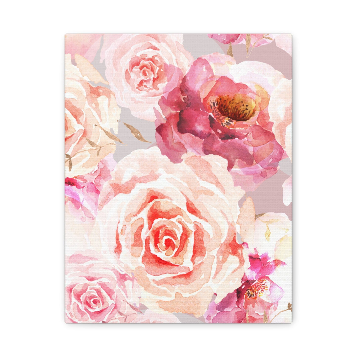 Bohemian Rose Canvas Wall Art Print - Multiple Sizing Options - Floral Canvas Wall Art, Beautiful Rose Blossom Decor, Home Decoration, Gift for Her, Wedding Present, Art for Living Room