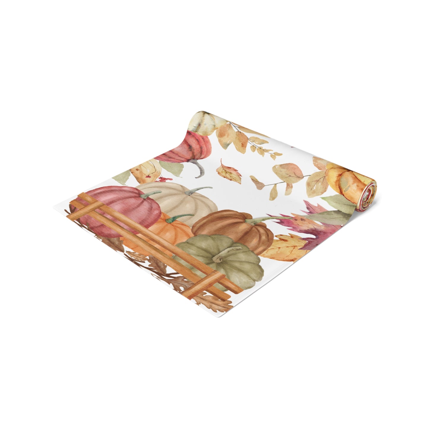 Pumpkins Table Runner - 16" x 72" or 16" x 90" Sizes, Fall Decor Table Runner, Thanksgiving Table Runner, Halloween Table Runner, Fall Home Decor - Cotton Twill or Polyester material choices
