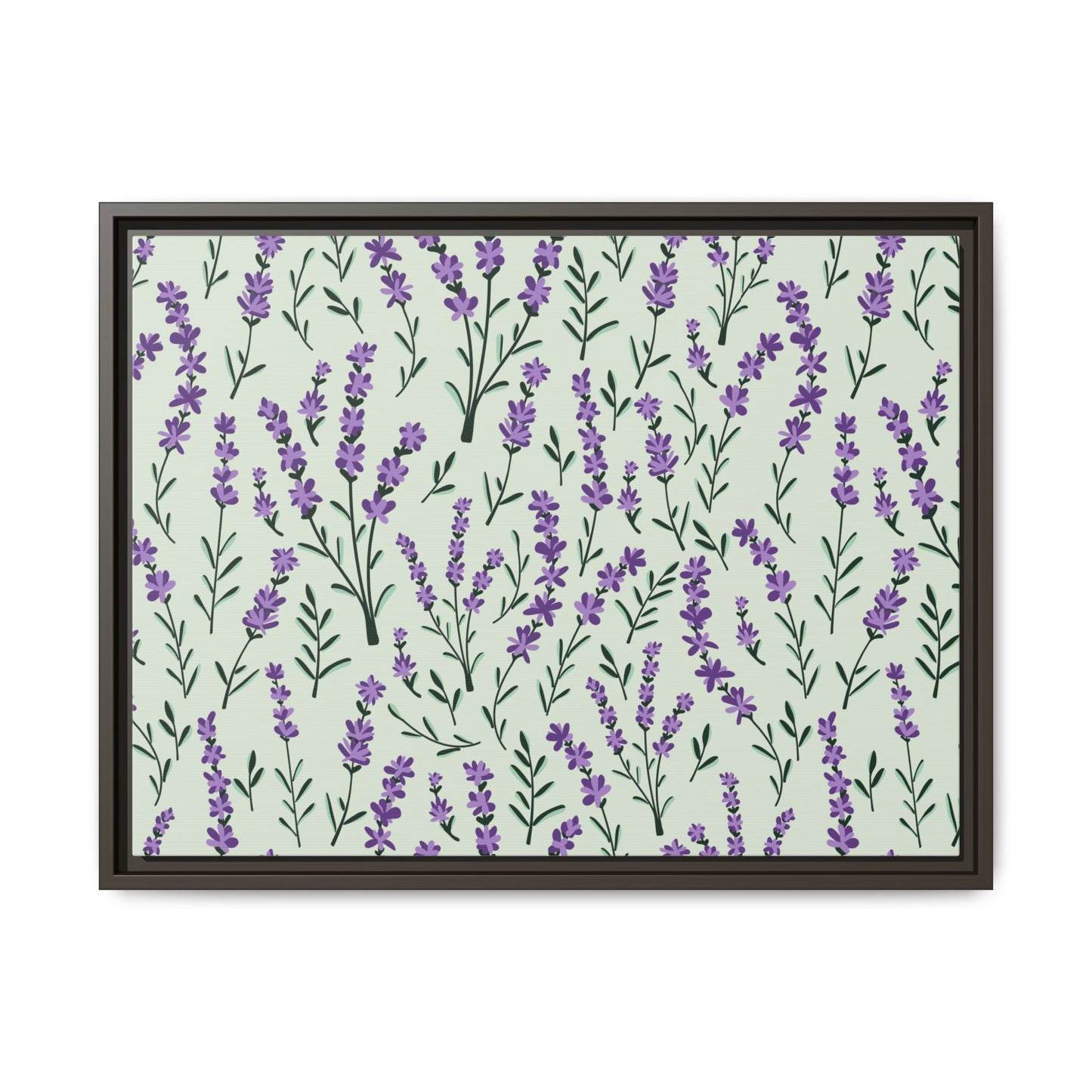 Lavender Sage Framed Matte Canvas Art - Multiple Frame Color & Size Options