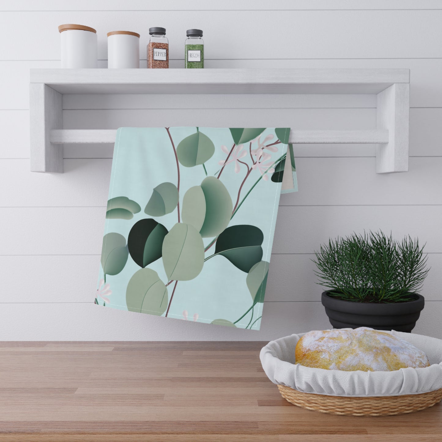 Spa Day Printed Tea Towels - 100% Cotton Twill, 18" x 30"