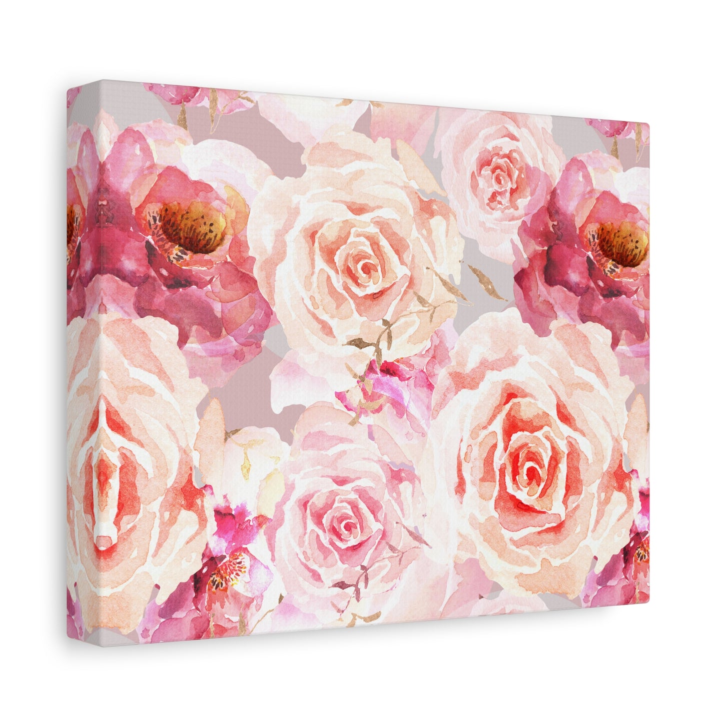 Bohemian Rose Canvas Wall Art Print - Multiple Sizing Options - Floral Canvas Wall Art, Beautiful Rose Blossom Decor, Home Decoration, Gift for Her, Wedding Present, Art for Living Room