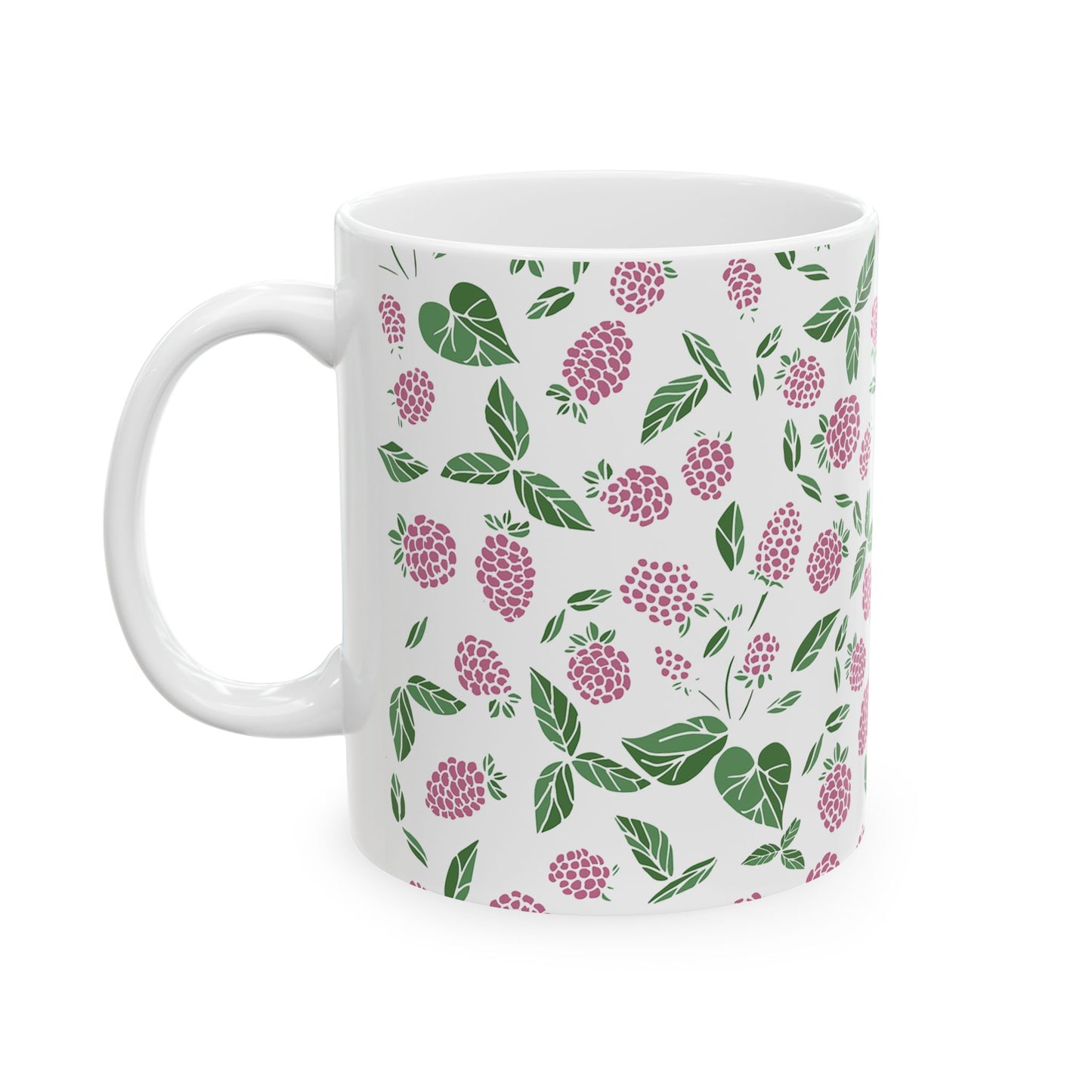Pink Berry Ceramic Mug - 11 oz. & 15 oz. options