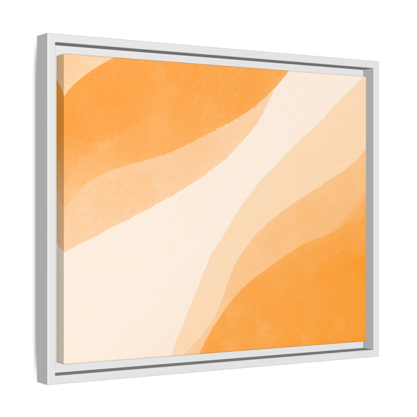 Orange Creamsicle Framed Matte Canvas Art - Multiple Frame Colors & Size Options