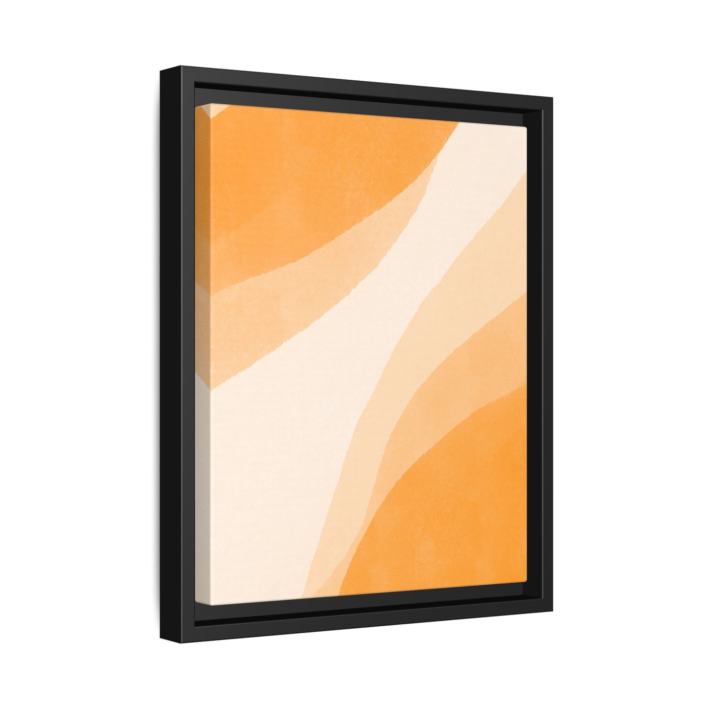Orange Creamsicle Framed Matte Canvas Art - Multiple Frame Colors & Size Options