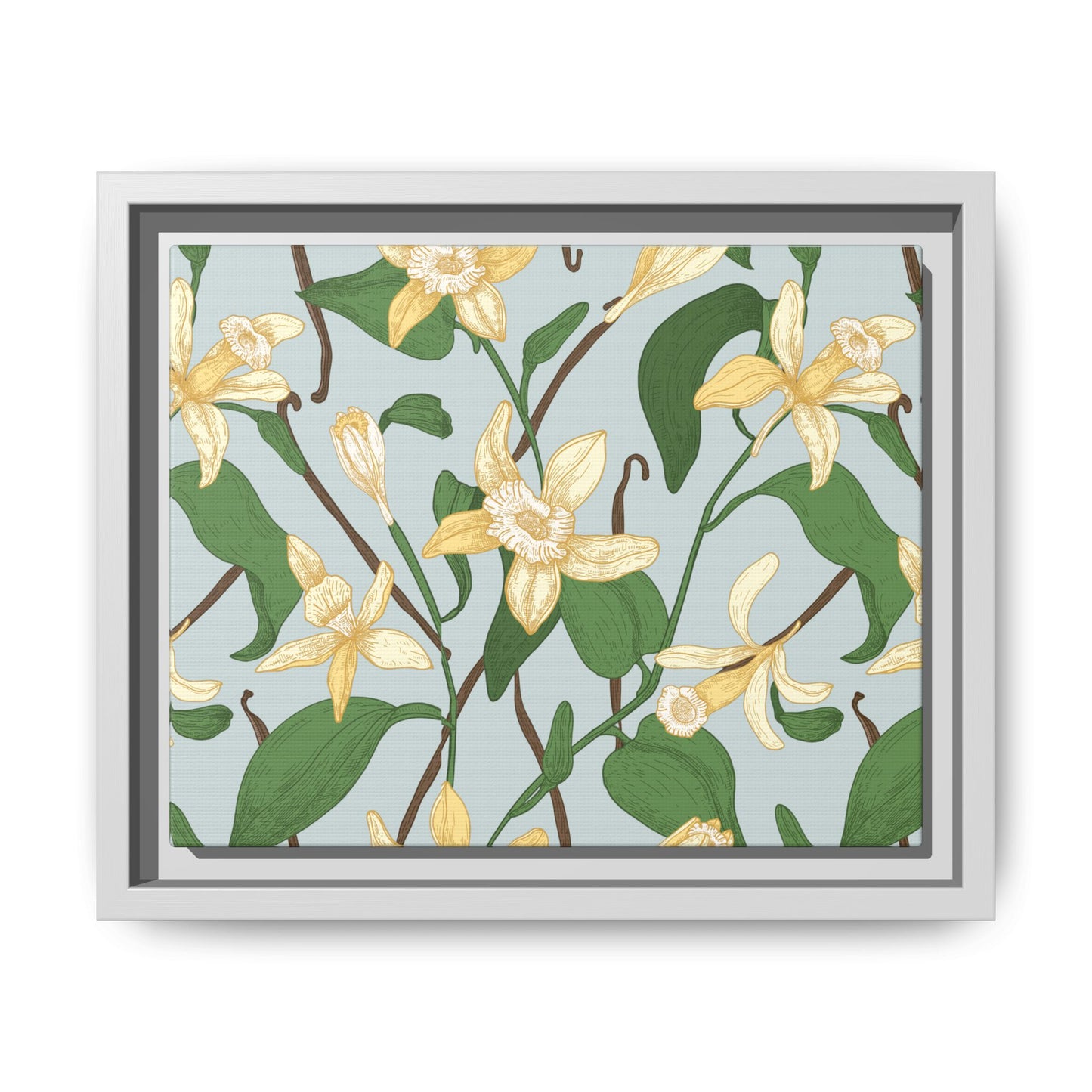Vanilla Bean Framed Matte Canvas Art - Multiple Frame Colors & Size Options