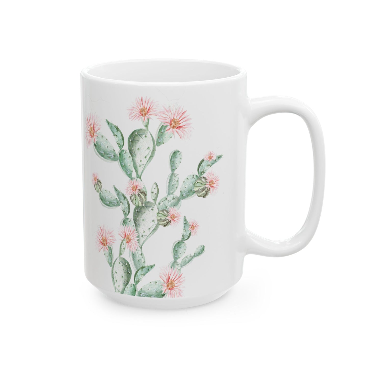 Cactus Flower Ceramic Mug - 11 oz. & 15 oz. options