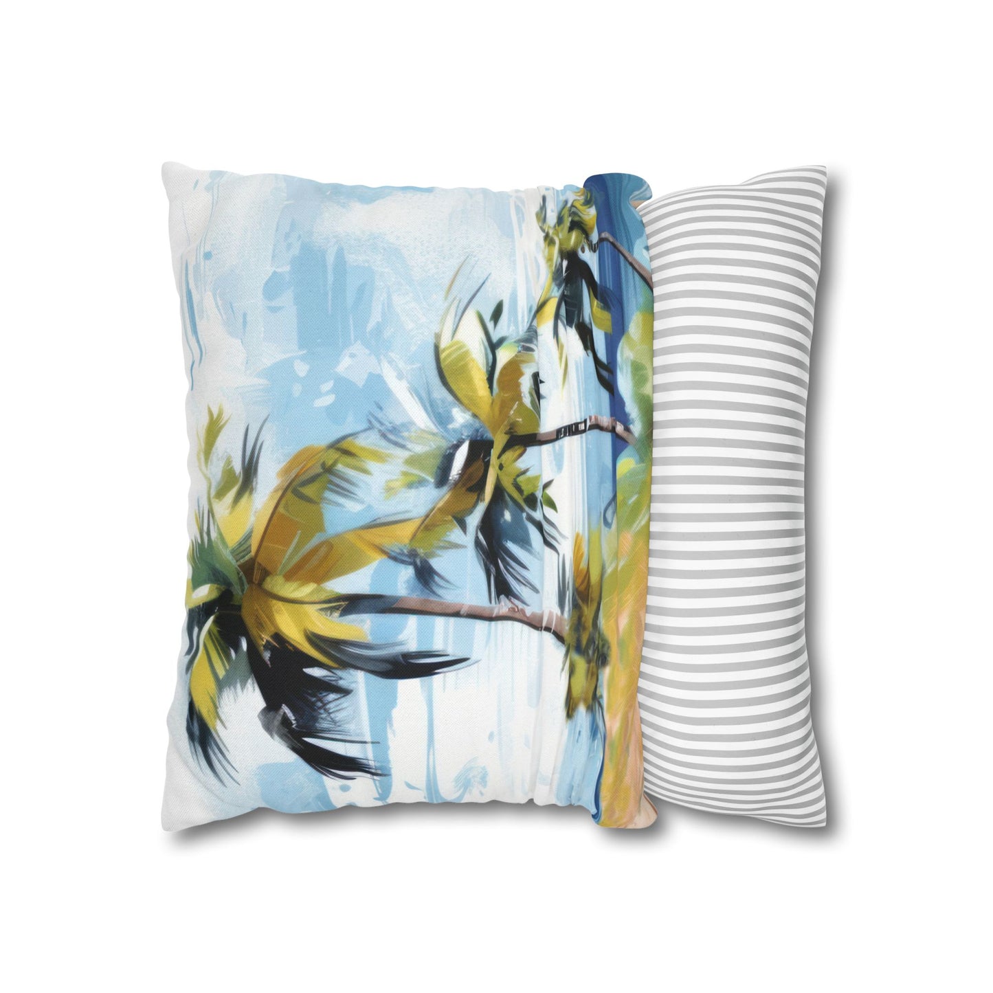 Tropical Retreat Printed Square Pillow Cover (no insert) - Multiple Sizes (14"x14", 16"x16", 18"x18", 20"x20"), Includes zipper closure