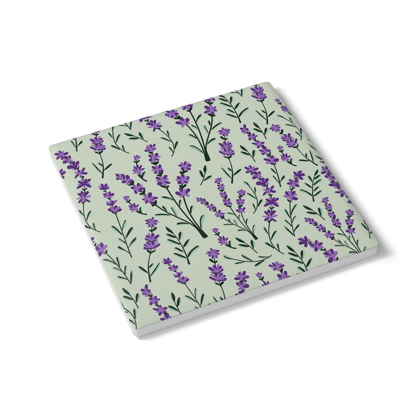 Lavender Sage - Ceramic Tile Coaster, Cork Backed - Round or Square Size Choices, Perfect for Home Decor & Gifts - Priced per coaster