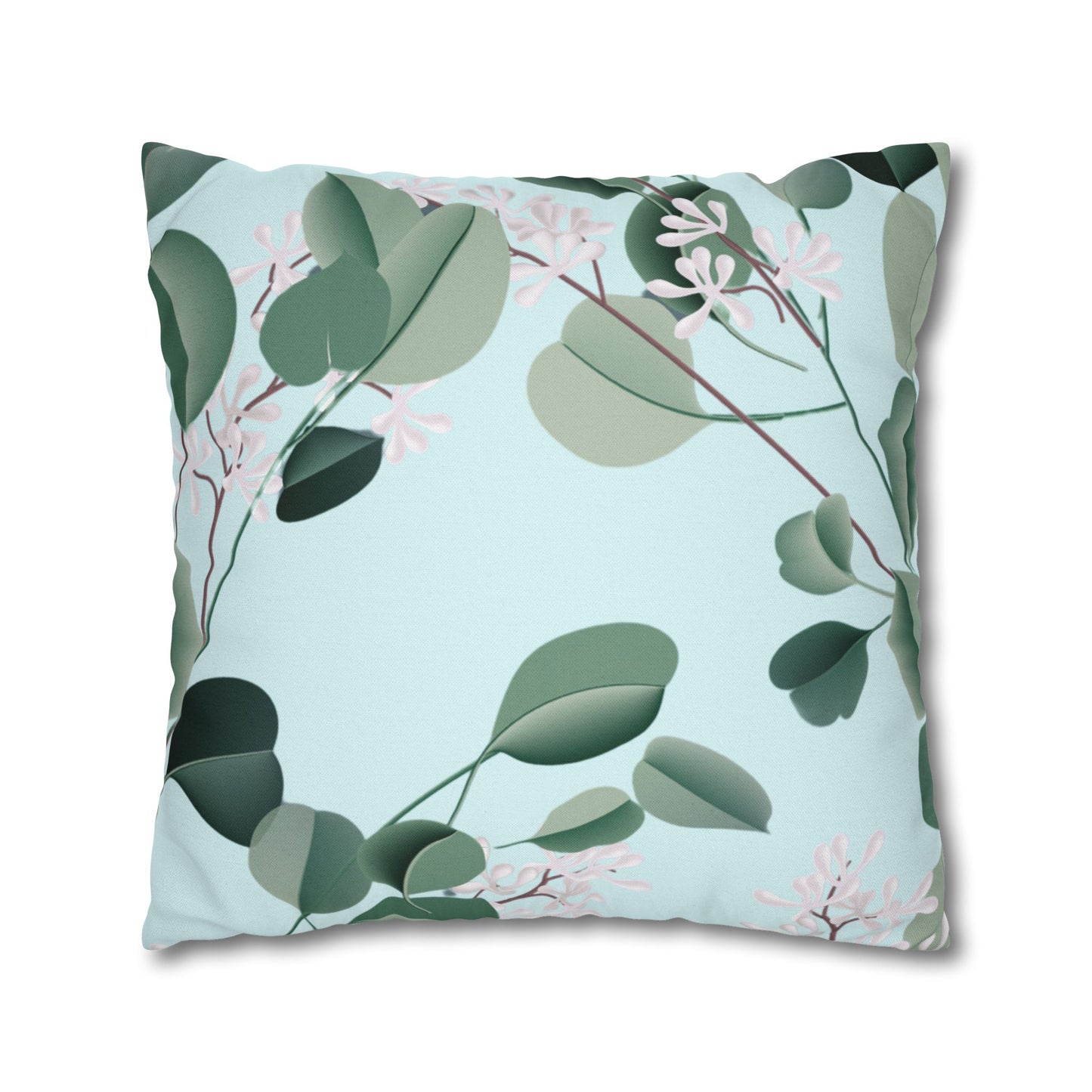 Spa Day Printed Square Pillow Cover (no insert) - Multiple Sizes (14"x14", 16"x16", 18"x18", 20"x20"), Includes zipper closure