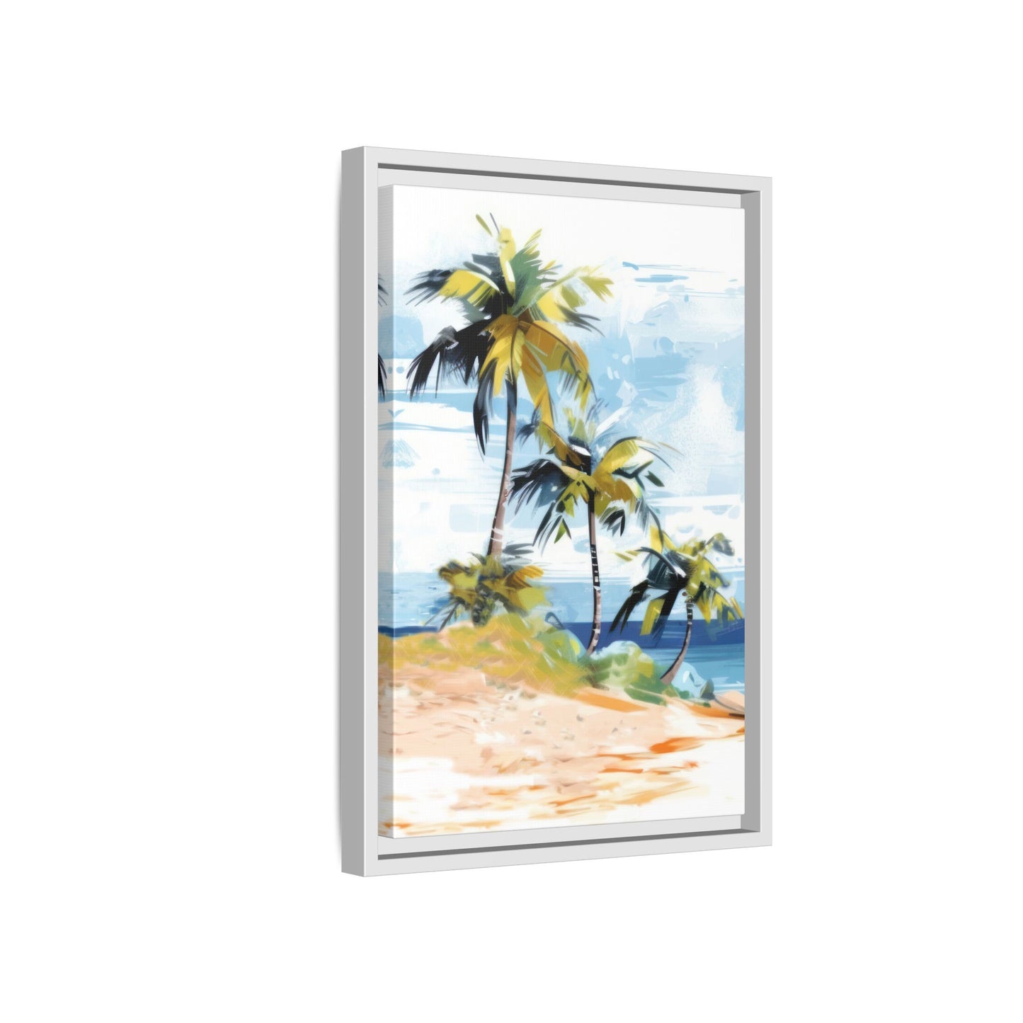 Tropical Retreat Framed Matte Canvas Art - Multiple Frame Colors & Size Options
