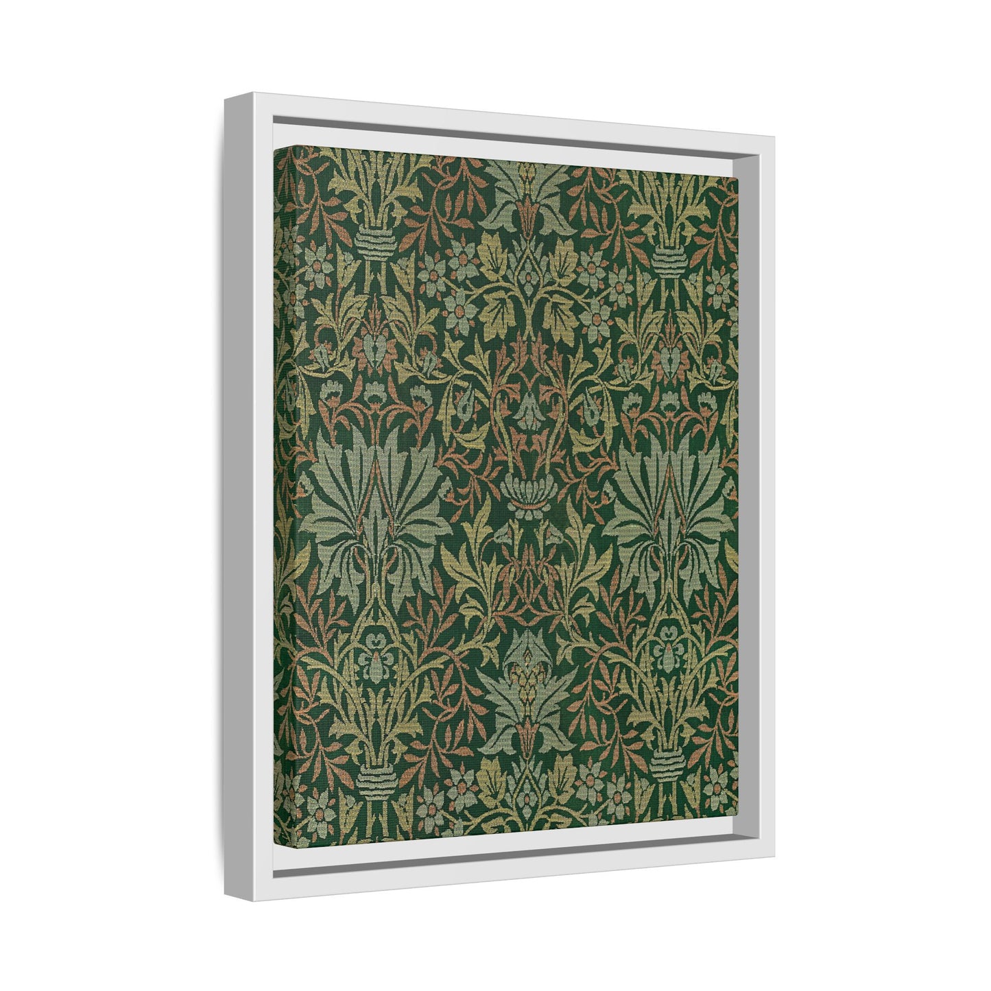 Flower Garden Framed Matte Canvas Art - Multiple Frame Colors & Size Options