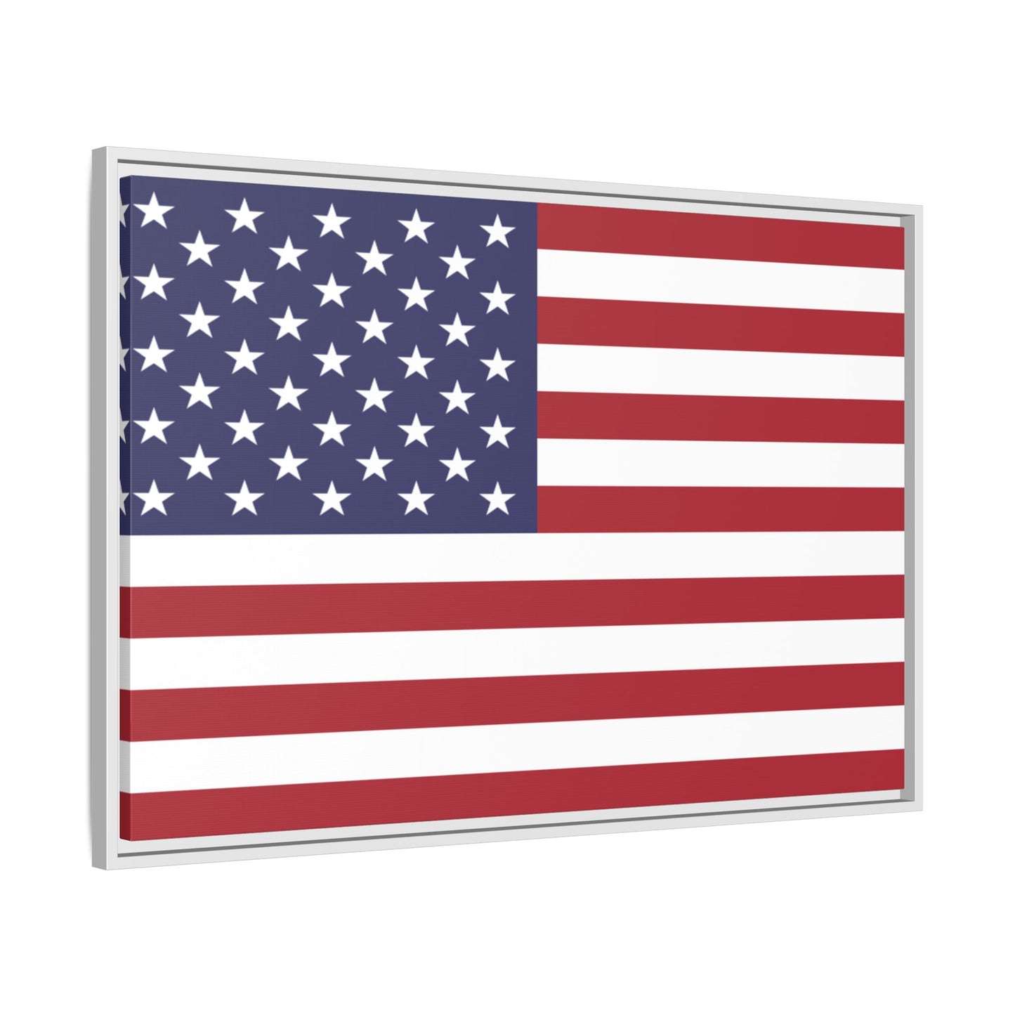 American Flag Framed Canvas Wall Art, Multiple Sizing Options with 1.25" depth - Patriotic Home Decor, USA Flag Artwork, Independence Day Decoration, Gift for Veterans