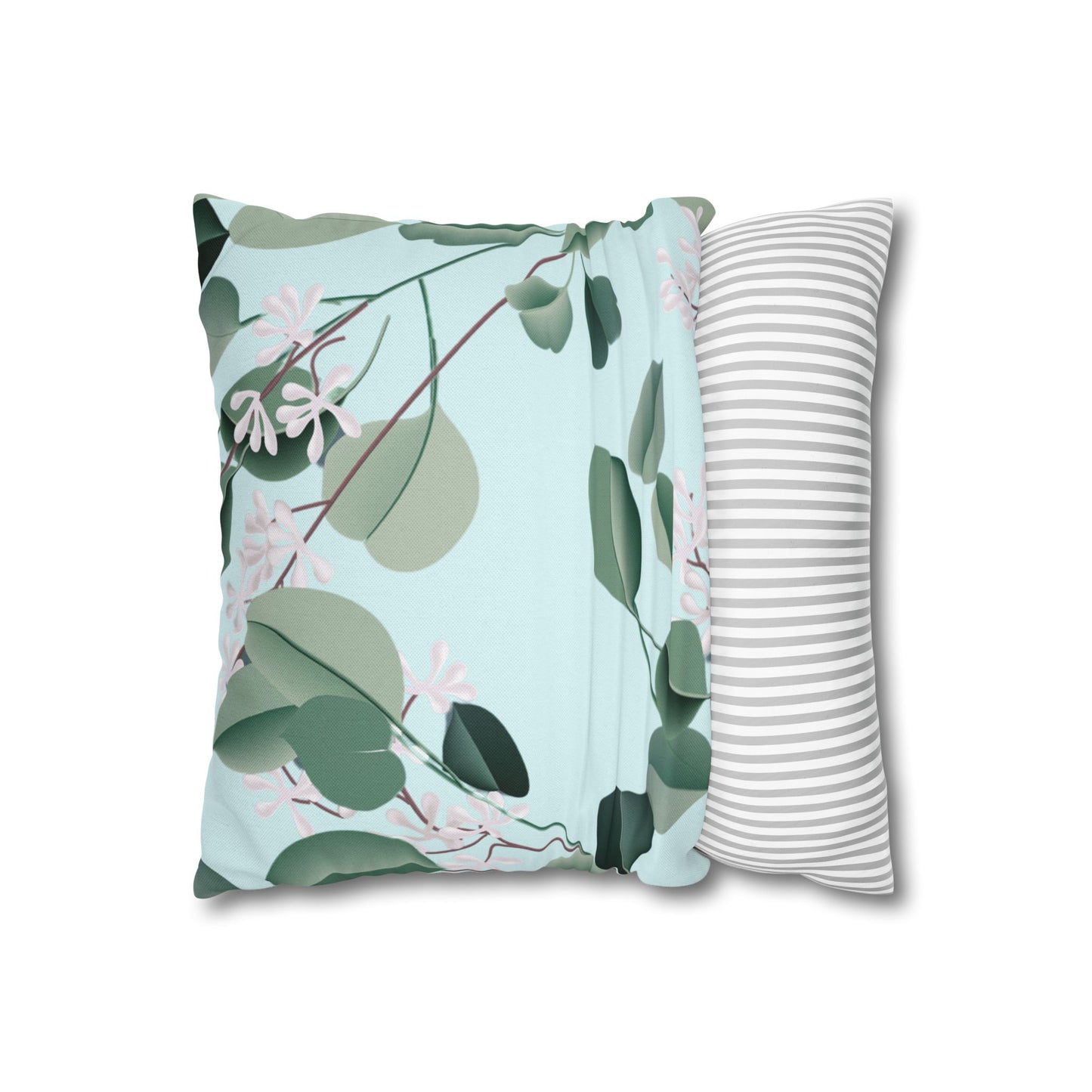 Spa Day Printed Square Pillow Cover (no insert) - Multiple Sizes (14"x14", 16"x16", 18"x18", 20"x20"), Includes zipper closure