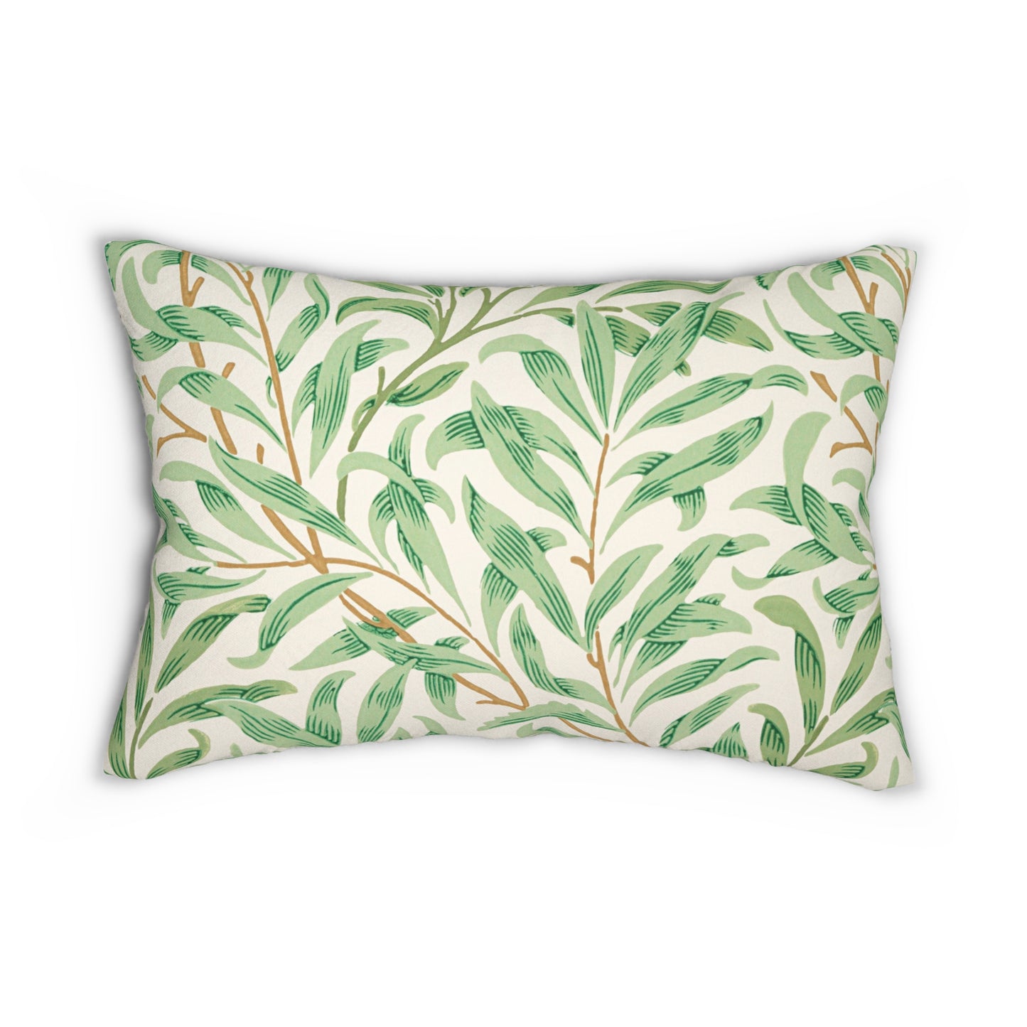 Willow Boughs Printed Lumbar Pillow with Insert (20" x 14") - Includes insert and zipper closure