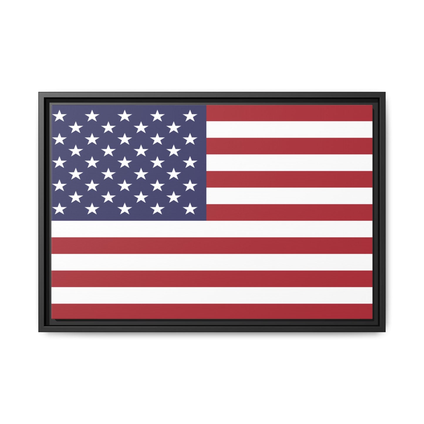 American Flag Framed Canvas Wall Art, Multiple Sizing Options with 1.25" depth - Patriotic Home Decor, USA Flag Artwork, Independence Day Decoration, Gift for Veterans